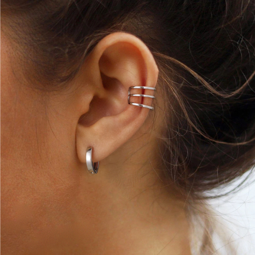Sterling Silver Minimalist Clip On Earrings for Women
