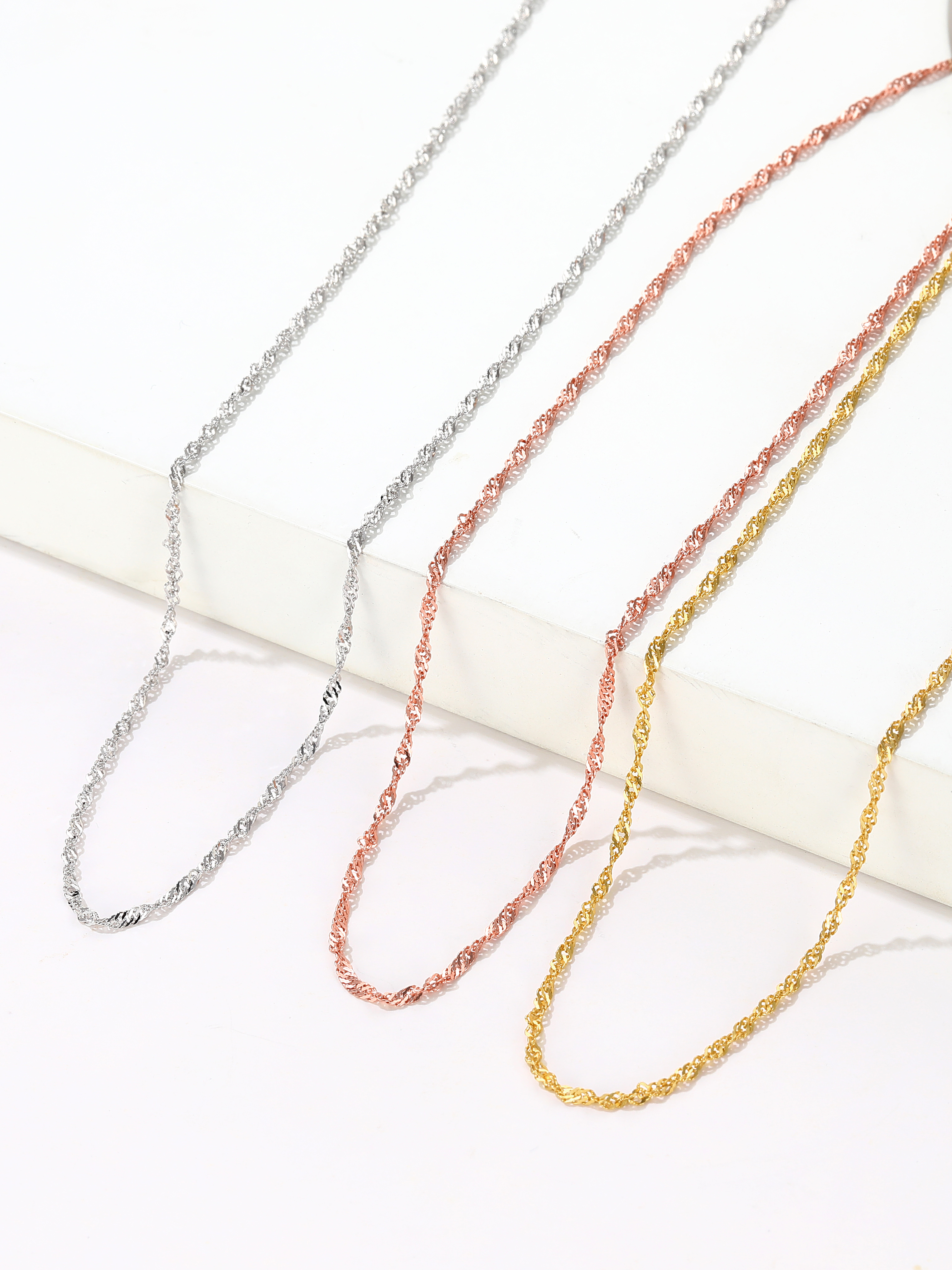 Sterling Silver Wave Chain For Women
