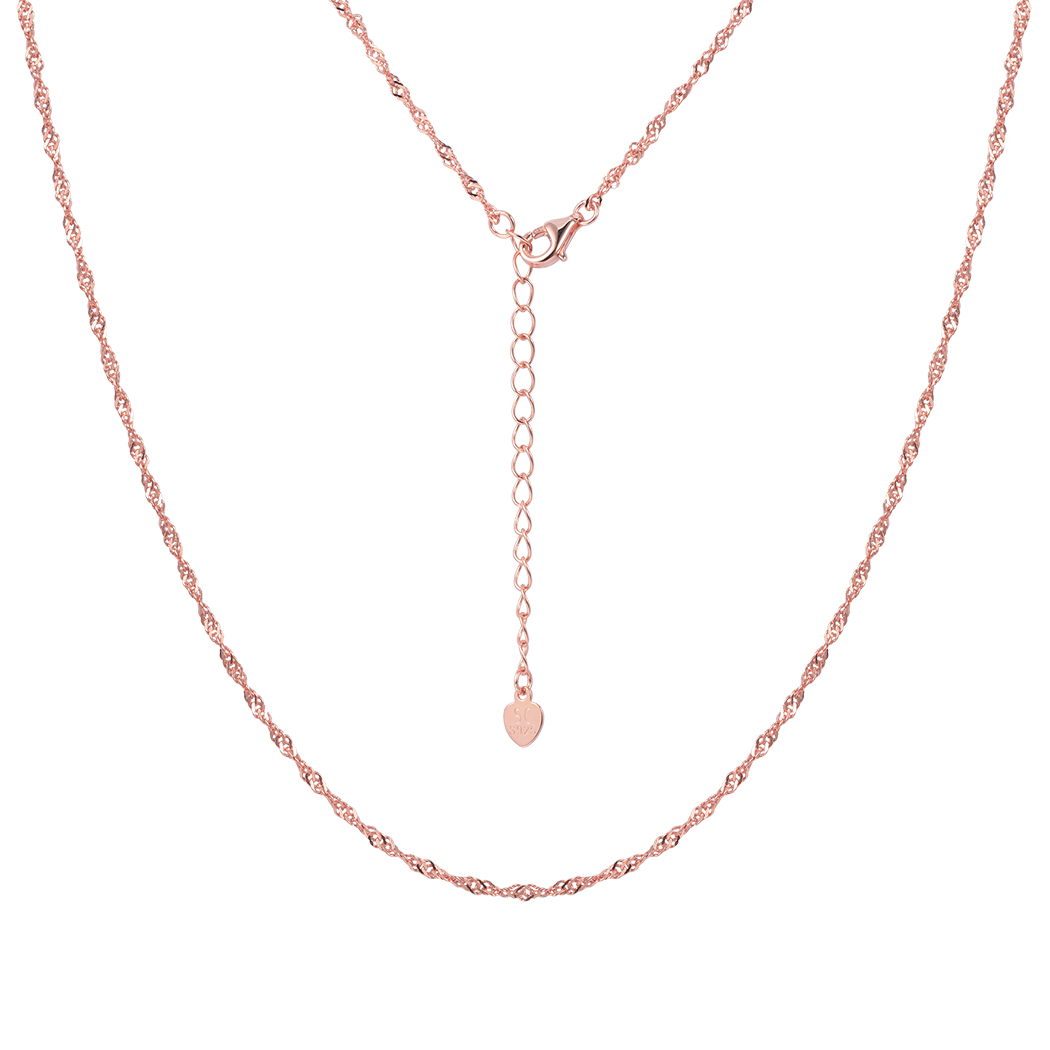 Sterling Silver  Wave Chain For Women