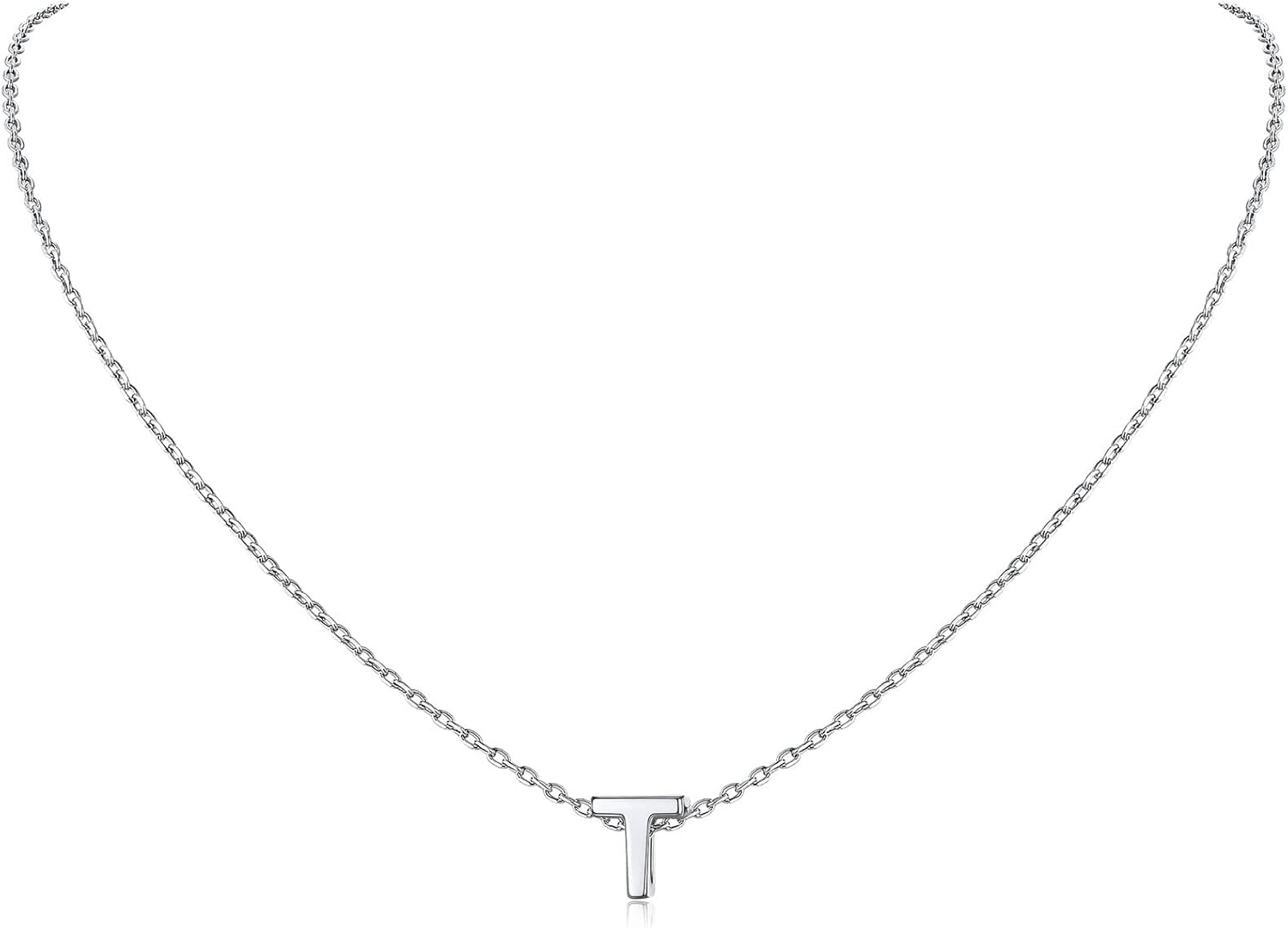 Initial Dainty Necklace for women, silver jewelry, A to Z  jewelry, gift idea