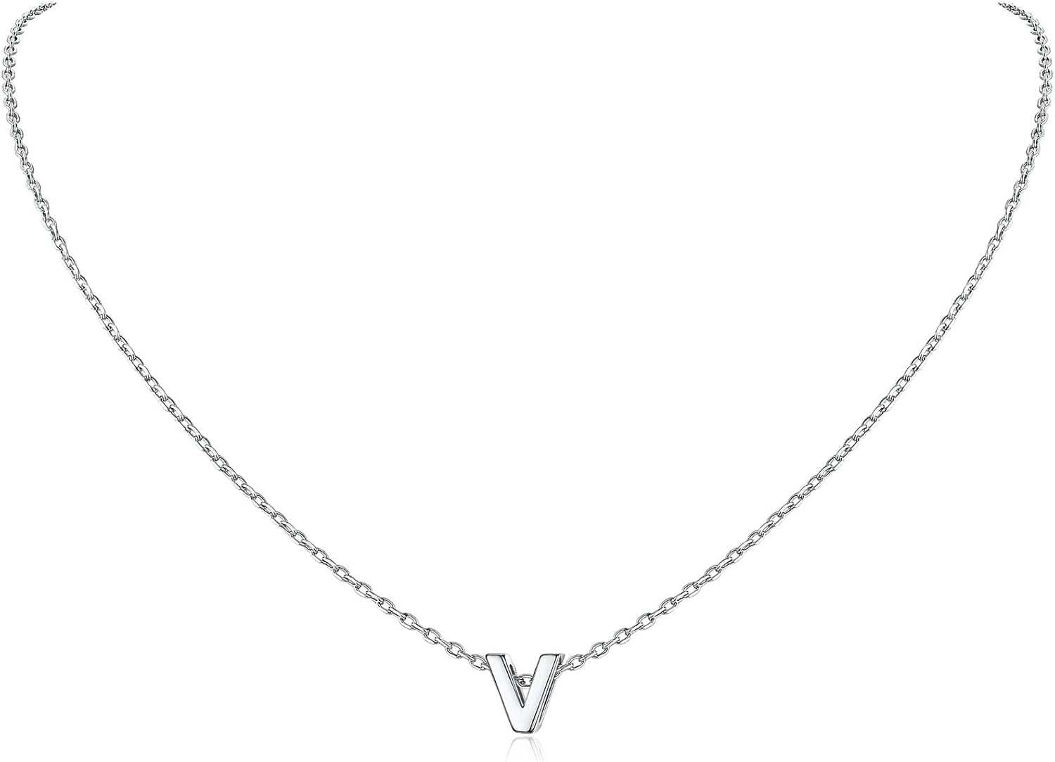 Initial Dainty Necklace for women, silver jewelry, A to Z  jewelry, gift idea