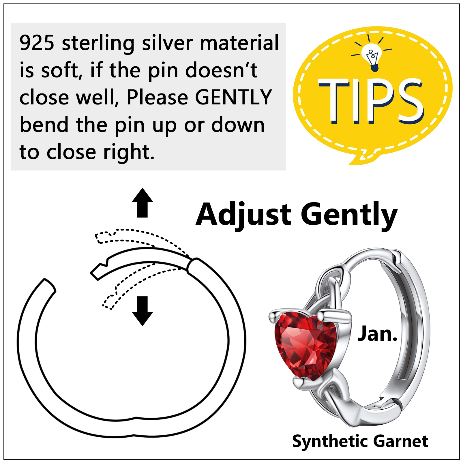 Sterling Silver Celtic Knot Sterling Silver Birthstone Hoop Earrings 