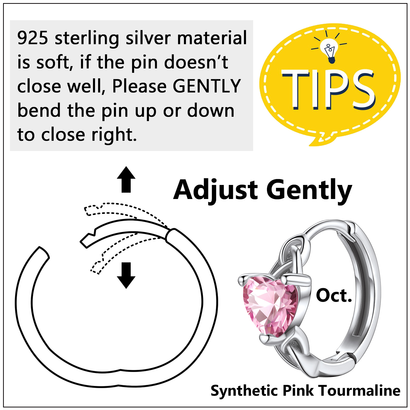 Sterling Silver Celtic Knot Sterling Silver Birthstone Hoop Earrings 