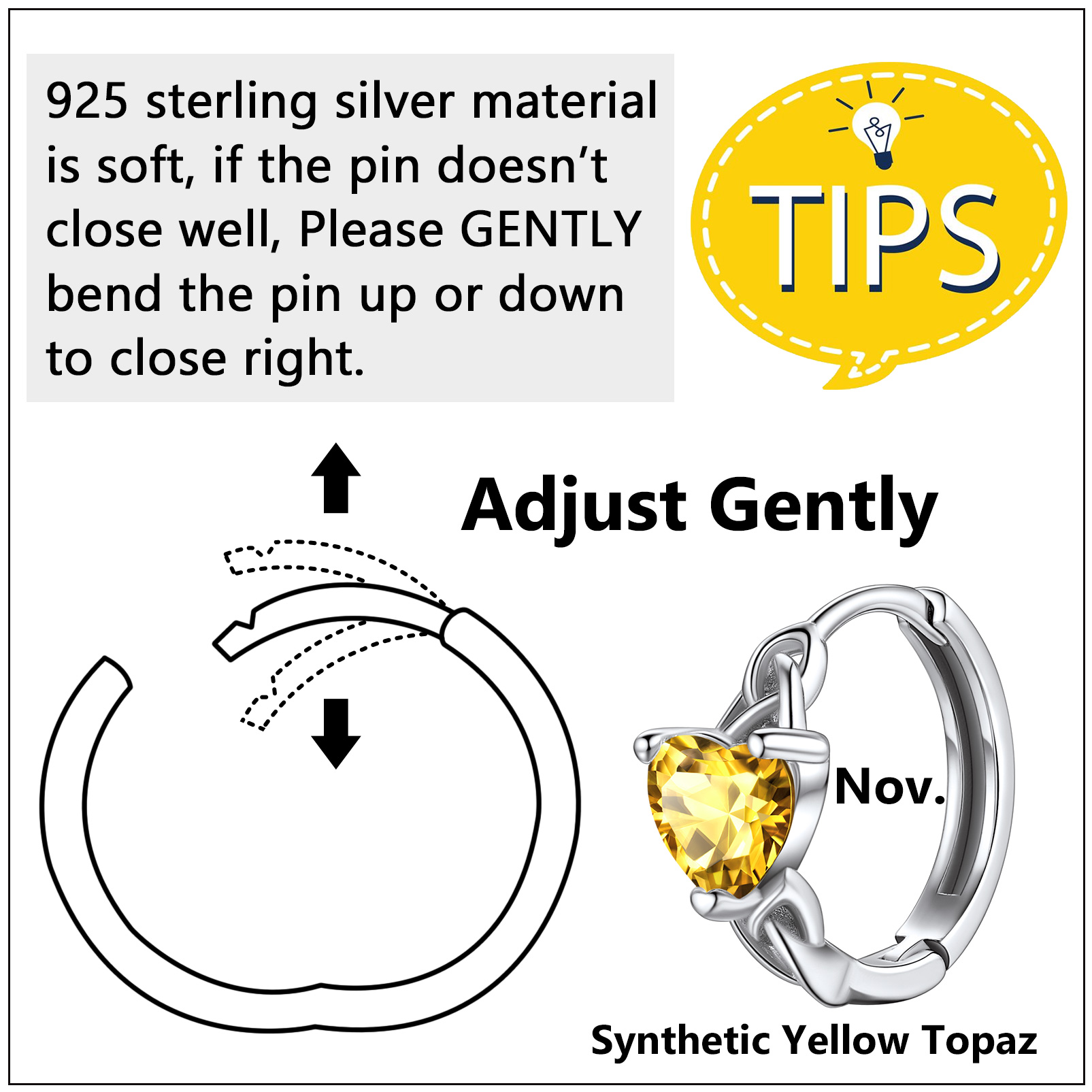 Sterling Silver Celtic Knot Sterling Silver Birthstone Hoop Earrings 