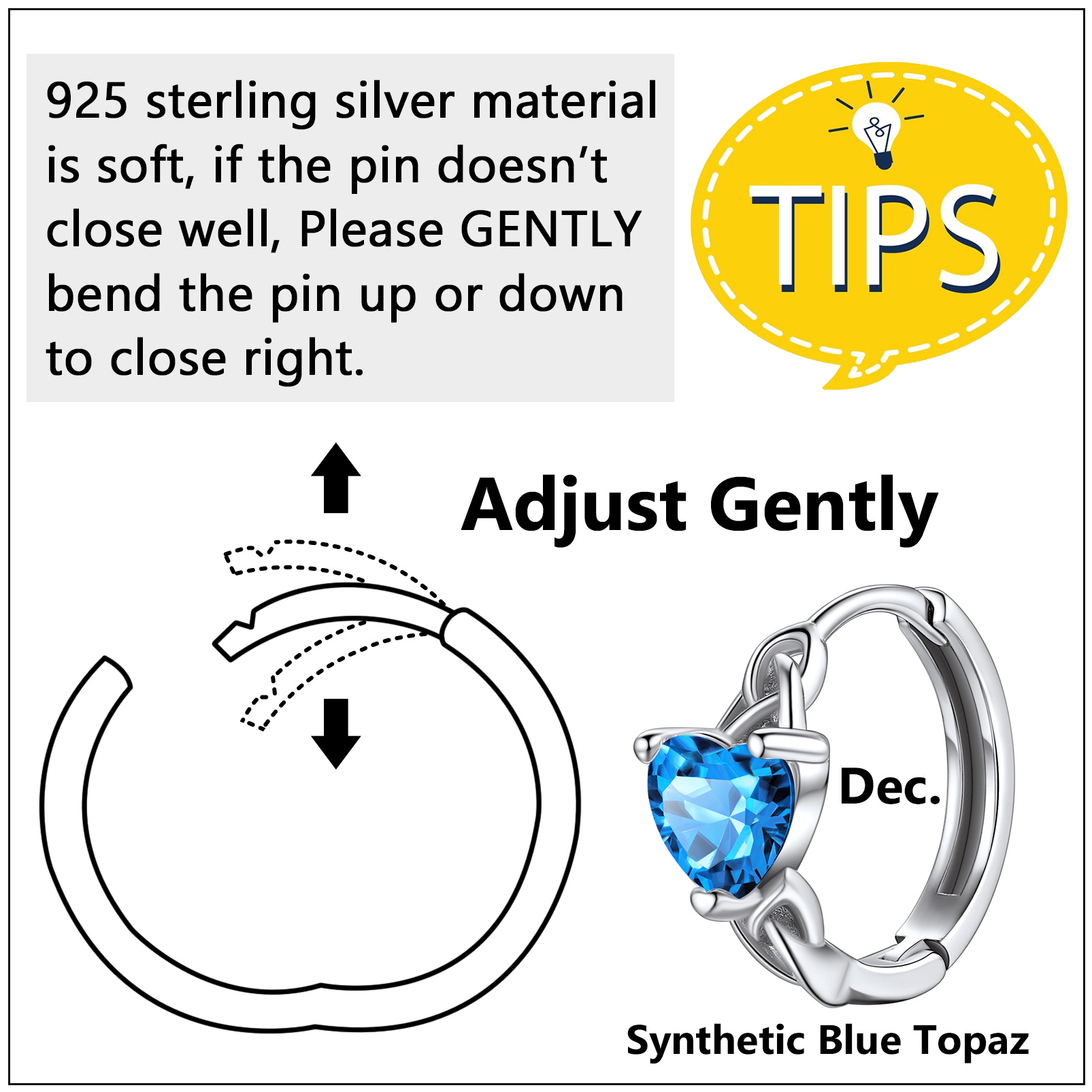 Sterling Silver Celtic Knot Sterling Silver Birthstone Hoop Earrings 