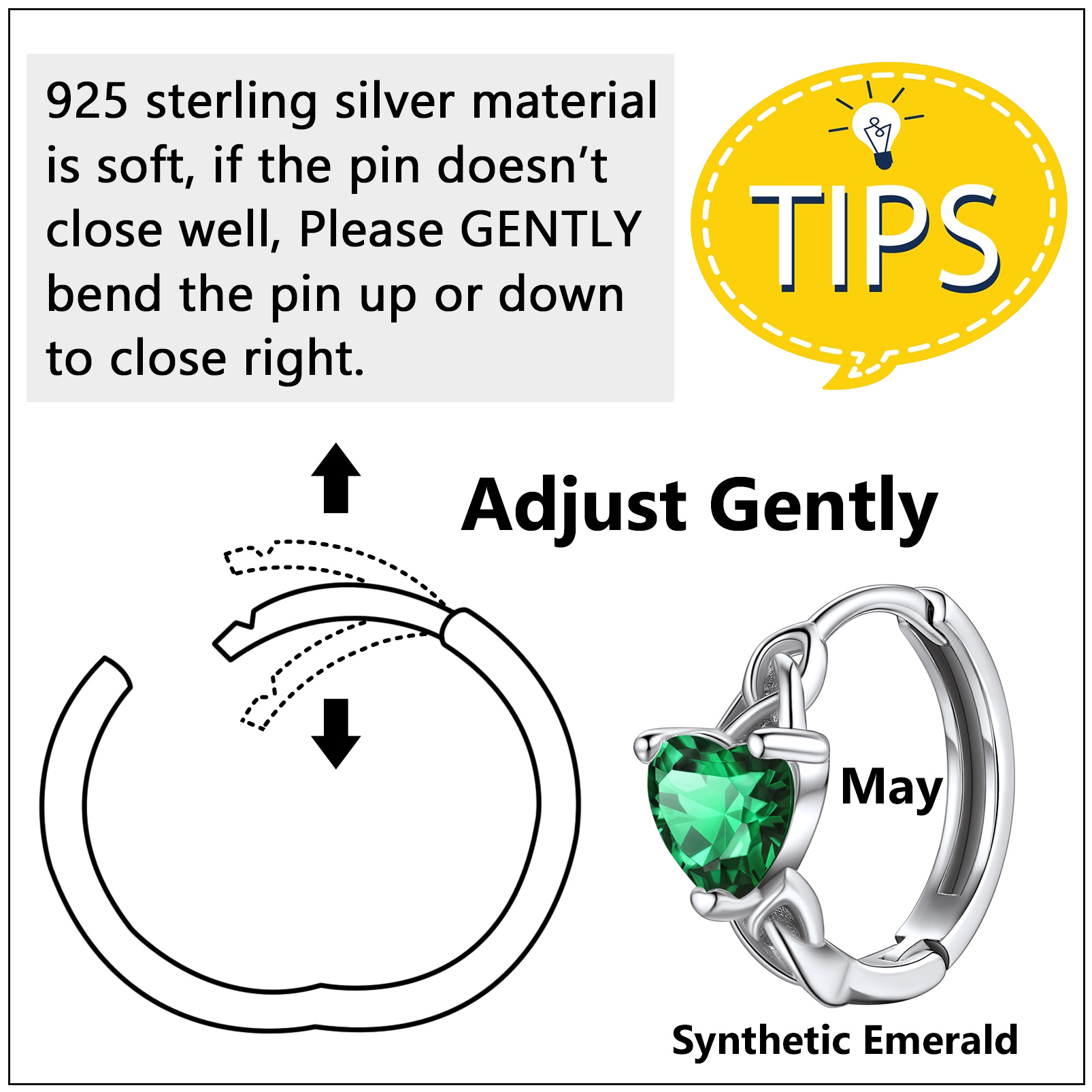 Sterling Silver Celtic Knot Sterling Silver Birthstone Hoop Earrings 