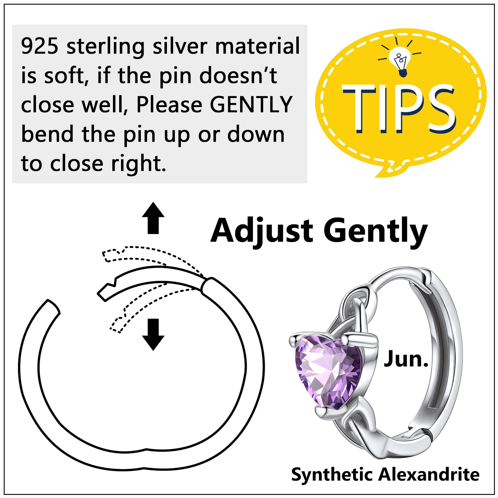 Sterling Silver Celtic Knot Sterling Silver Birthstone Hoop Earrings 