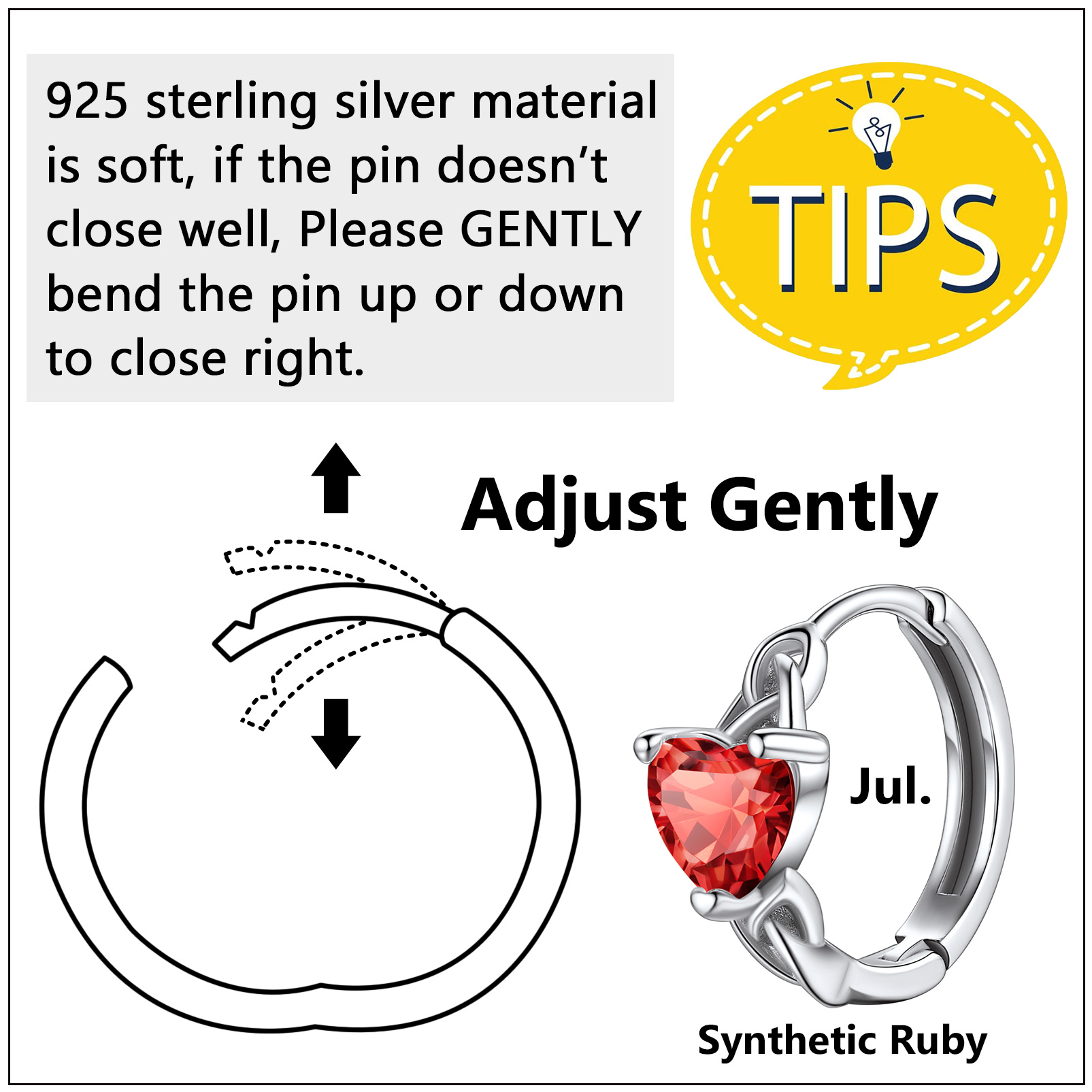 Sterling Silver Celtic Knot Sterling Silver Birthstone Hoop Earrings 