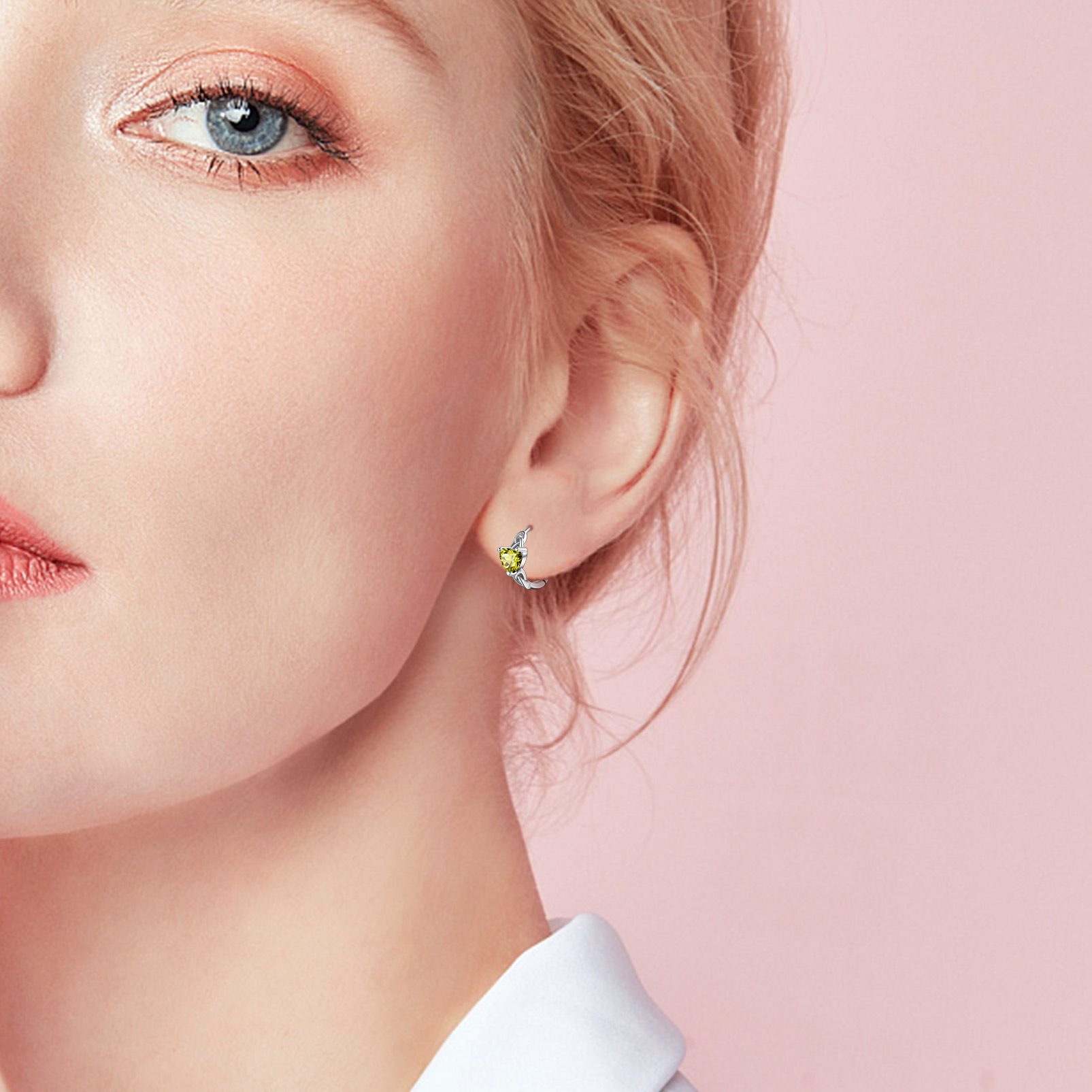 Celtic Knot Sterling Silver Birthstone Hoop Earrings 