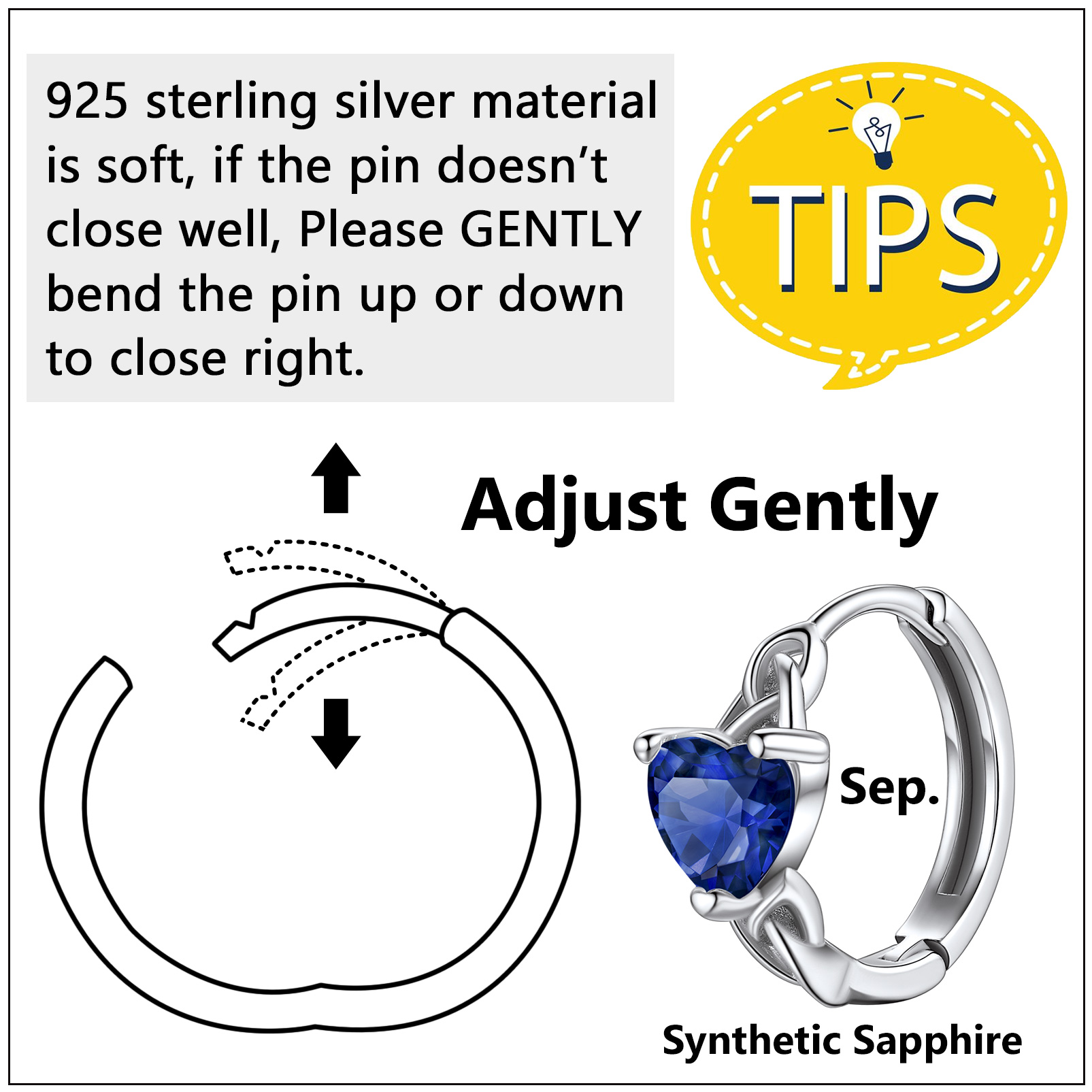 Sterling Silver Celtic Knot Sterling Silver Birthstone Hoop Earrings 