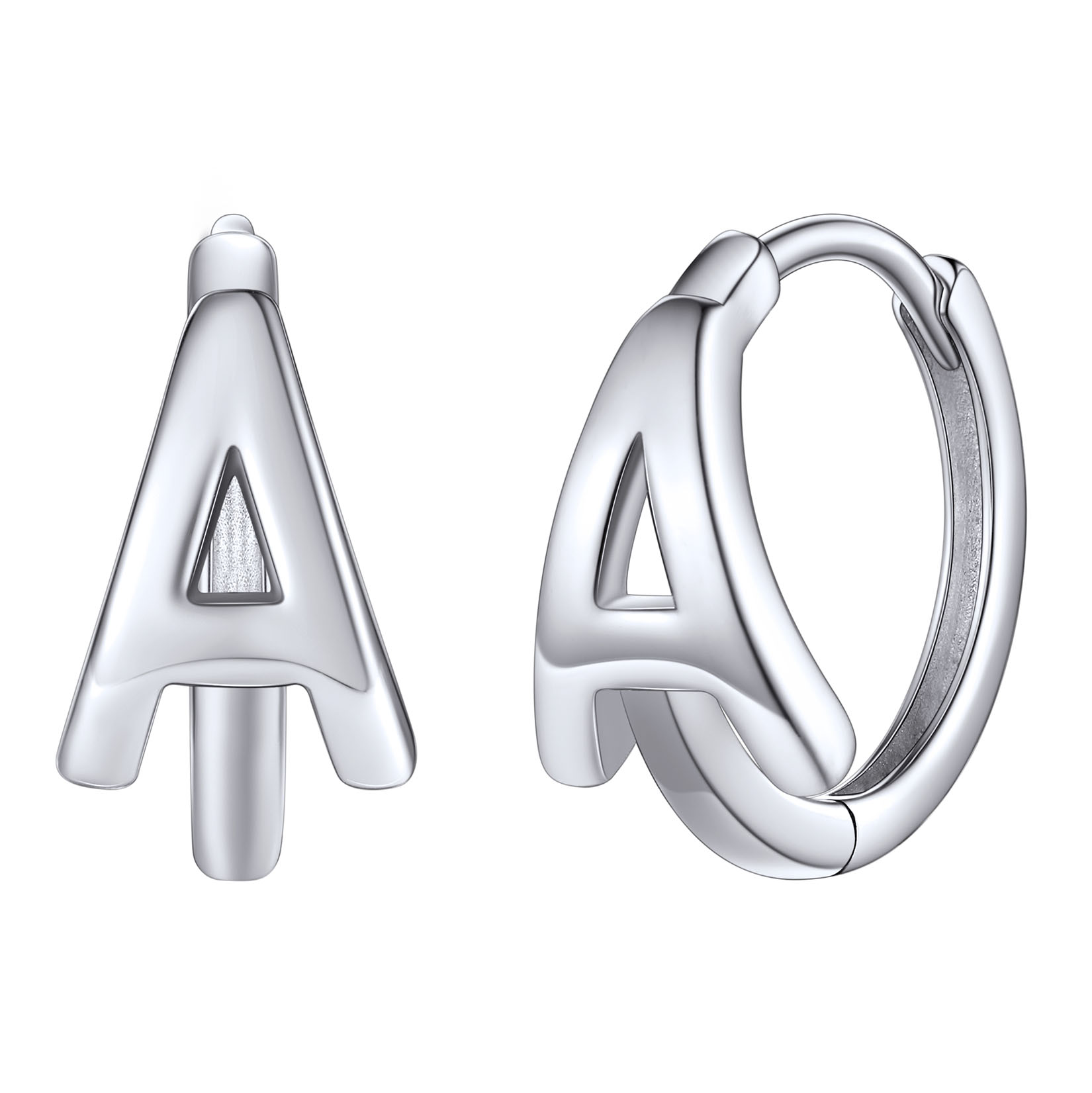 Stackable Initial Hoop Earrings