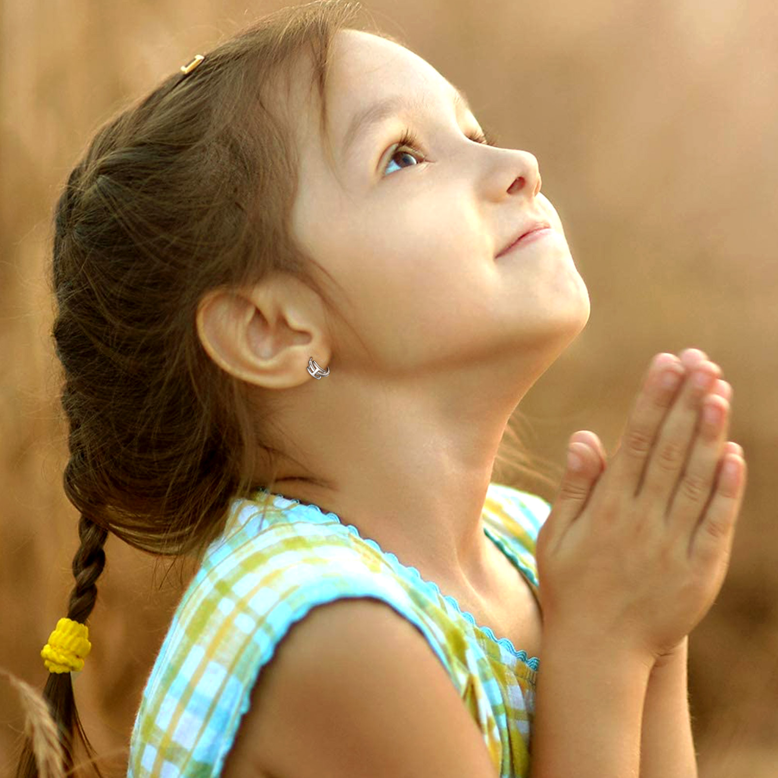 Stackable Initial Hoop Earrings for Women, Ladies, girlfriend, wife