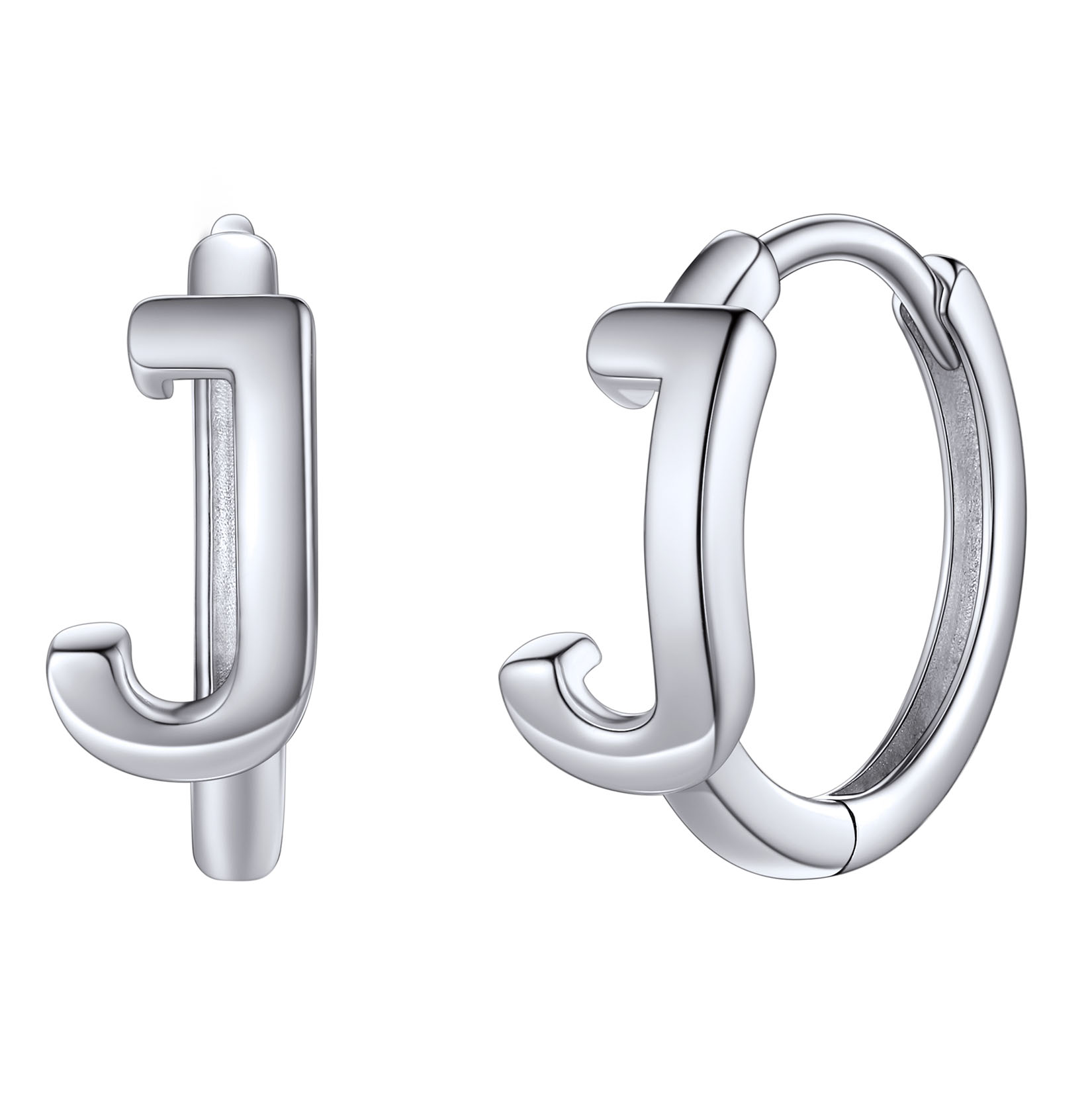 Stackable Initial Hoop Earrings