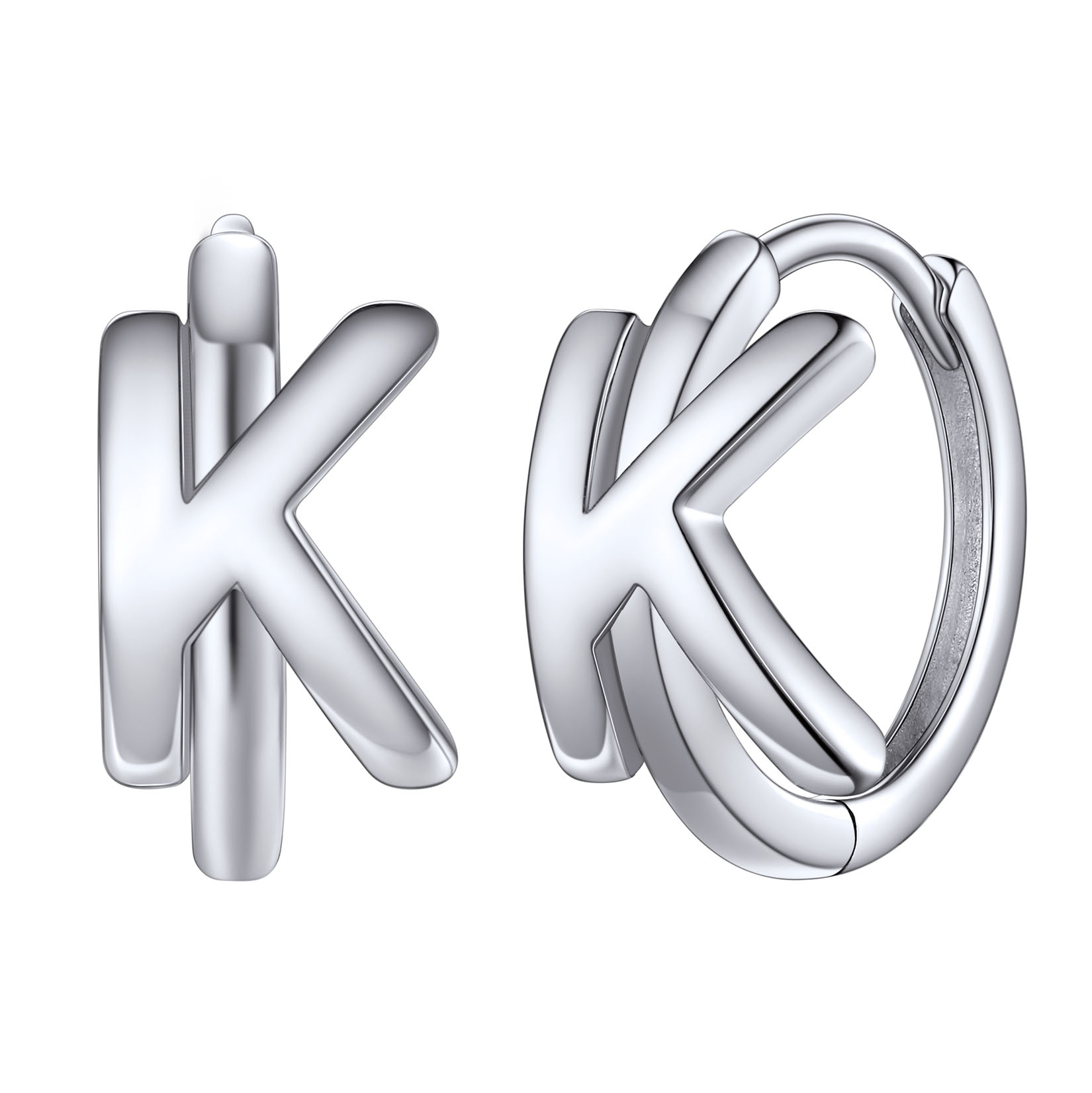 Stackable Initial Hoop Earrings