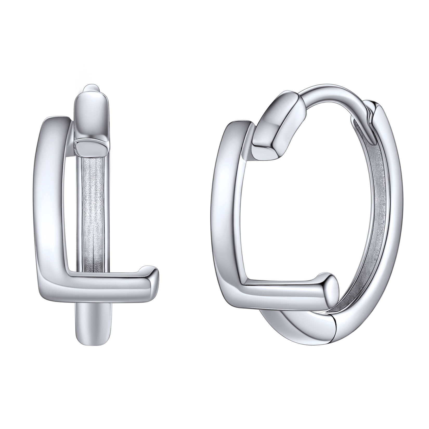 Stackable Initial Hoop Earrings