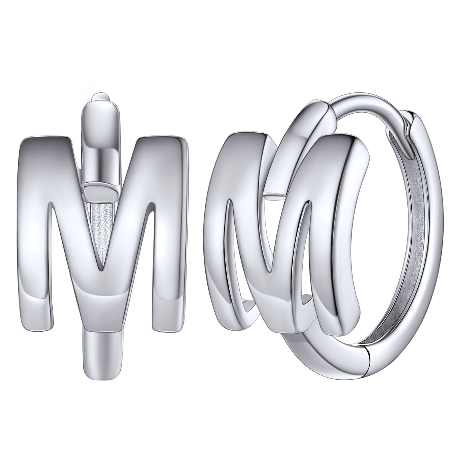 Stackable Initial Hoop Earrings