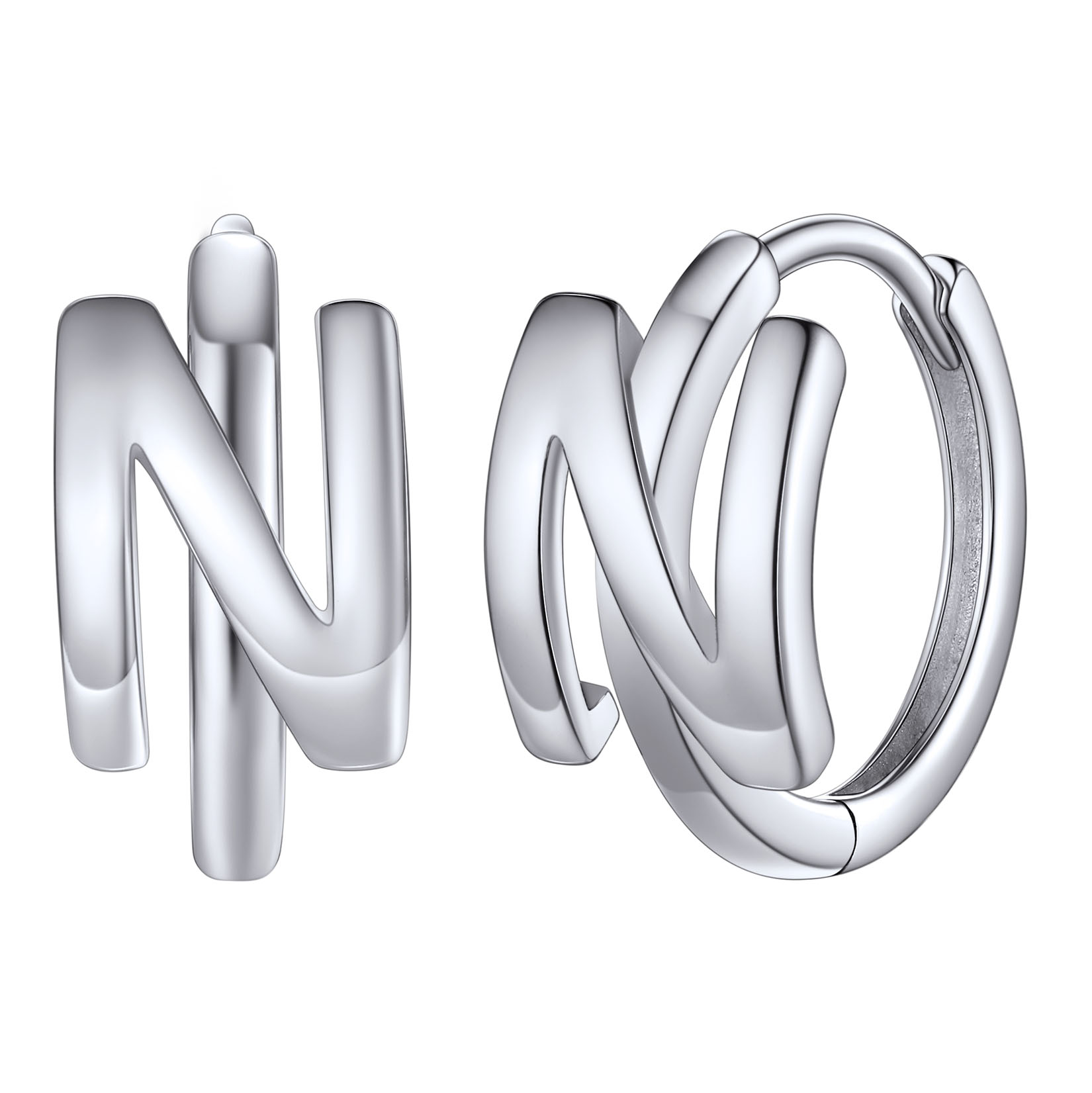 Stackable Initial Hoop Earrings