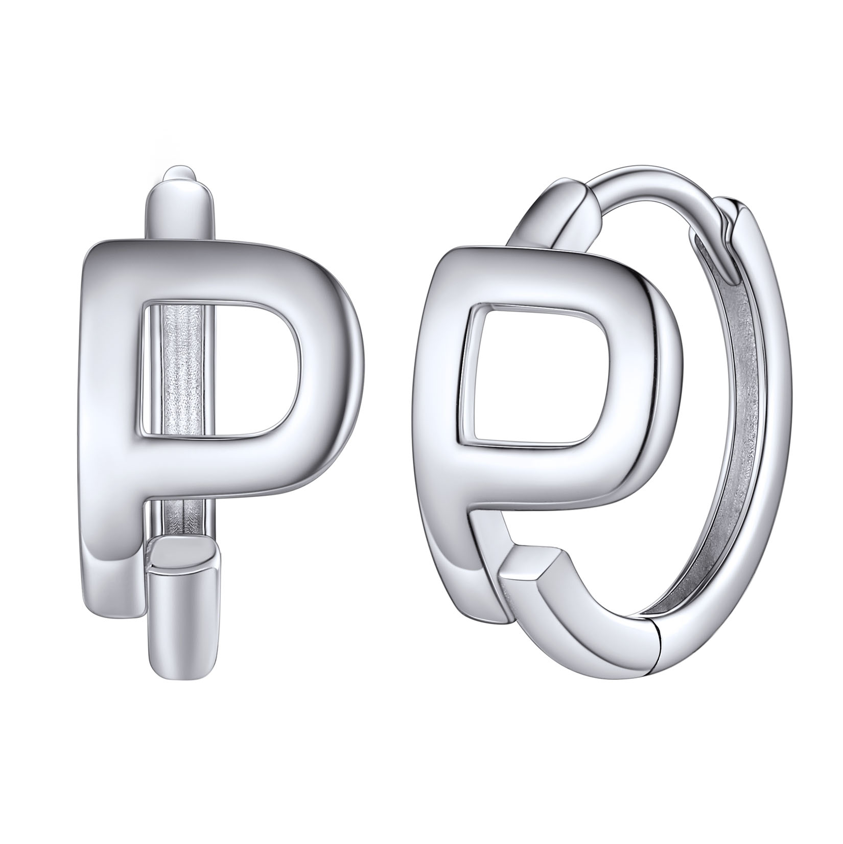 Stackable Initial Hoop Earrings