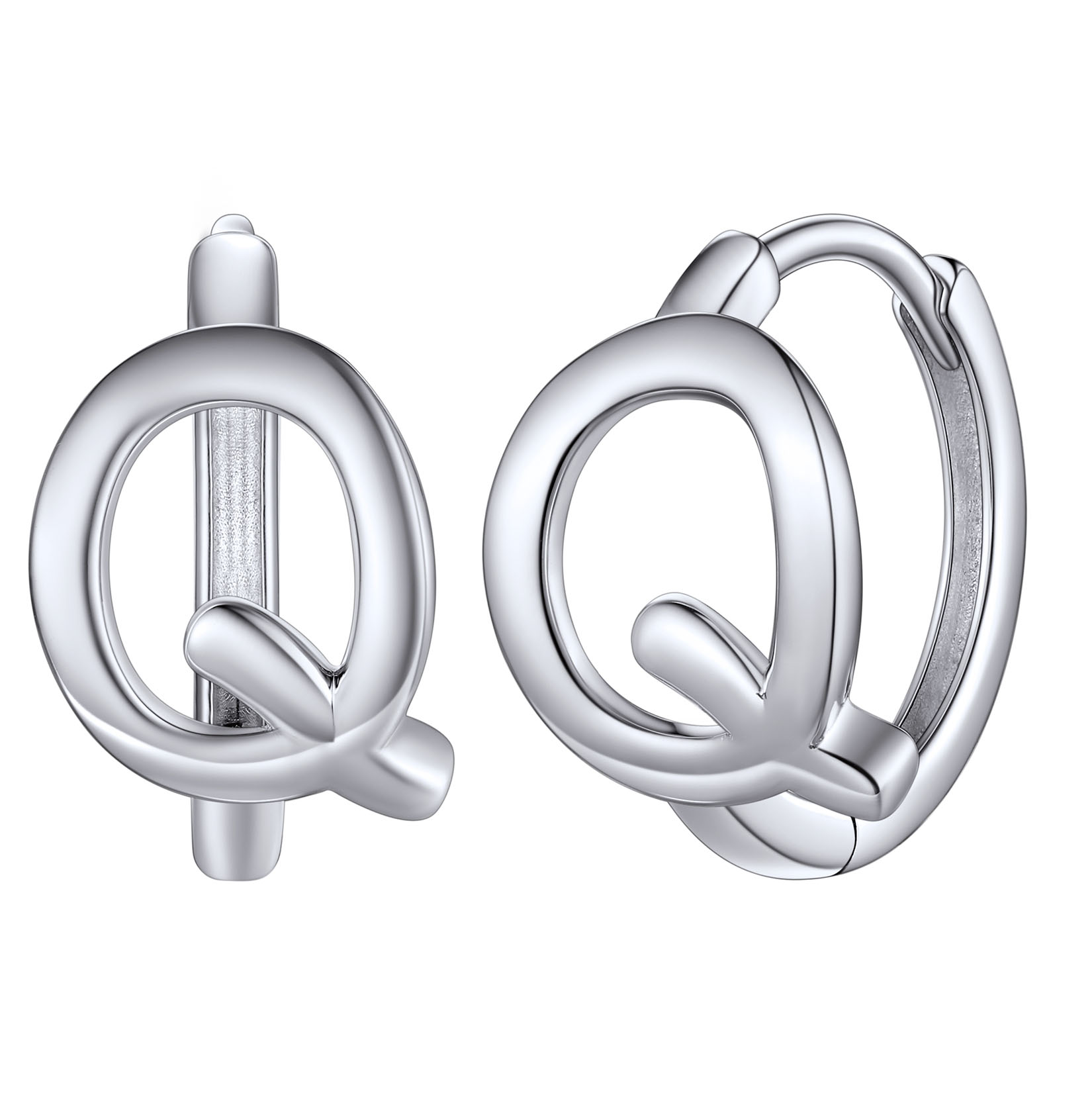 Stackable Initial Hoop Earrings