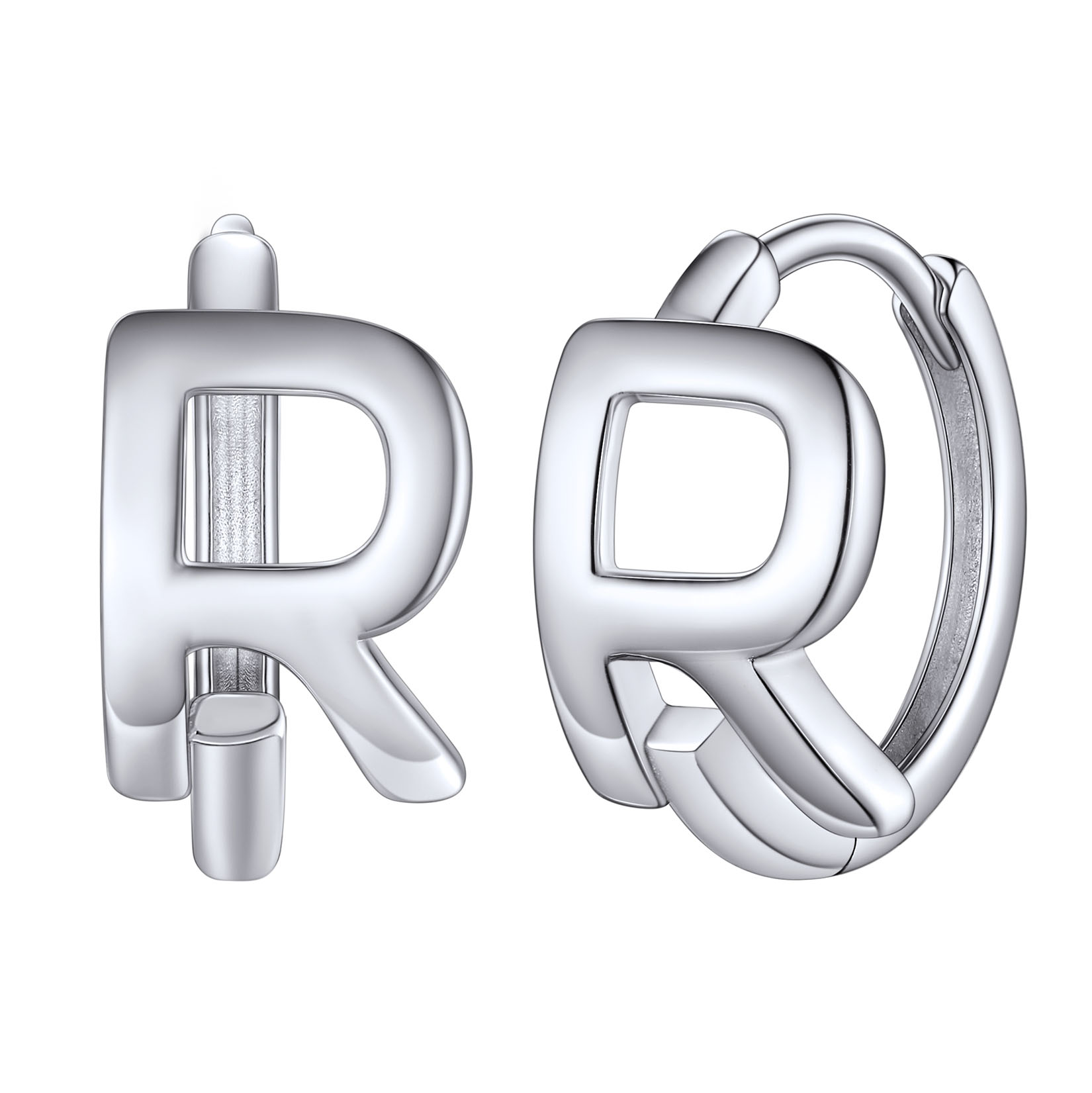 Stackable Initial Hoop Earrings