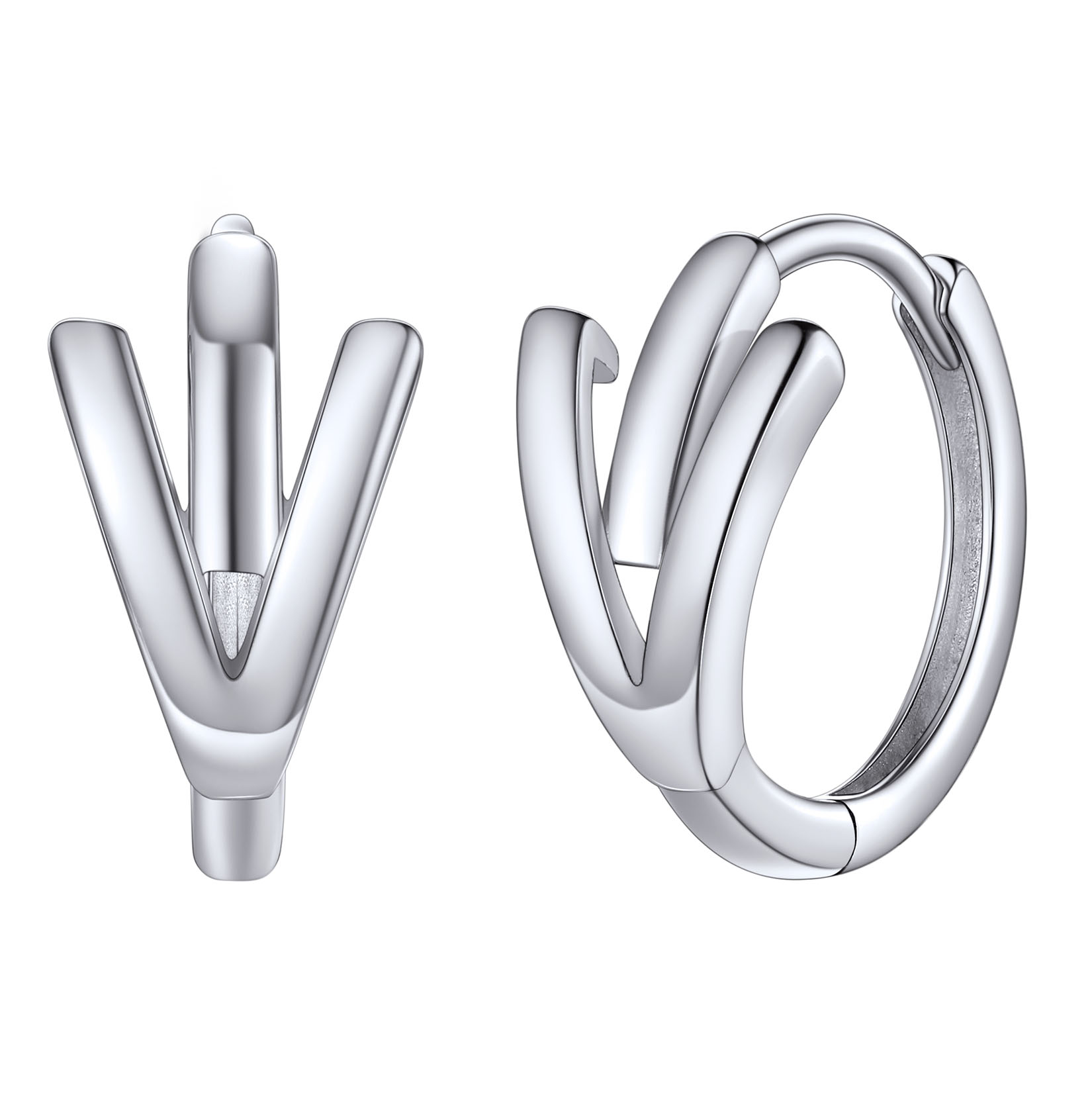Stackable Initial Hoop Earrings