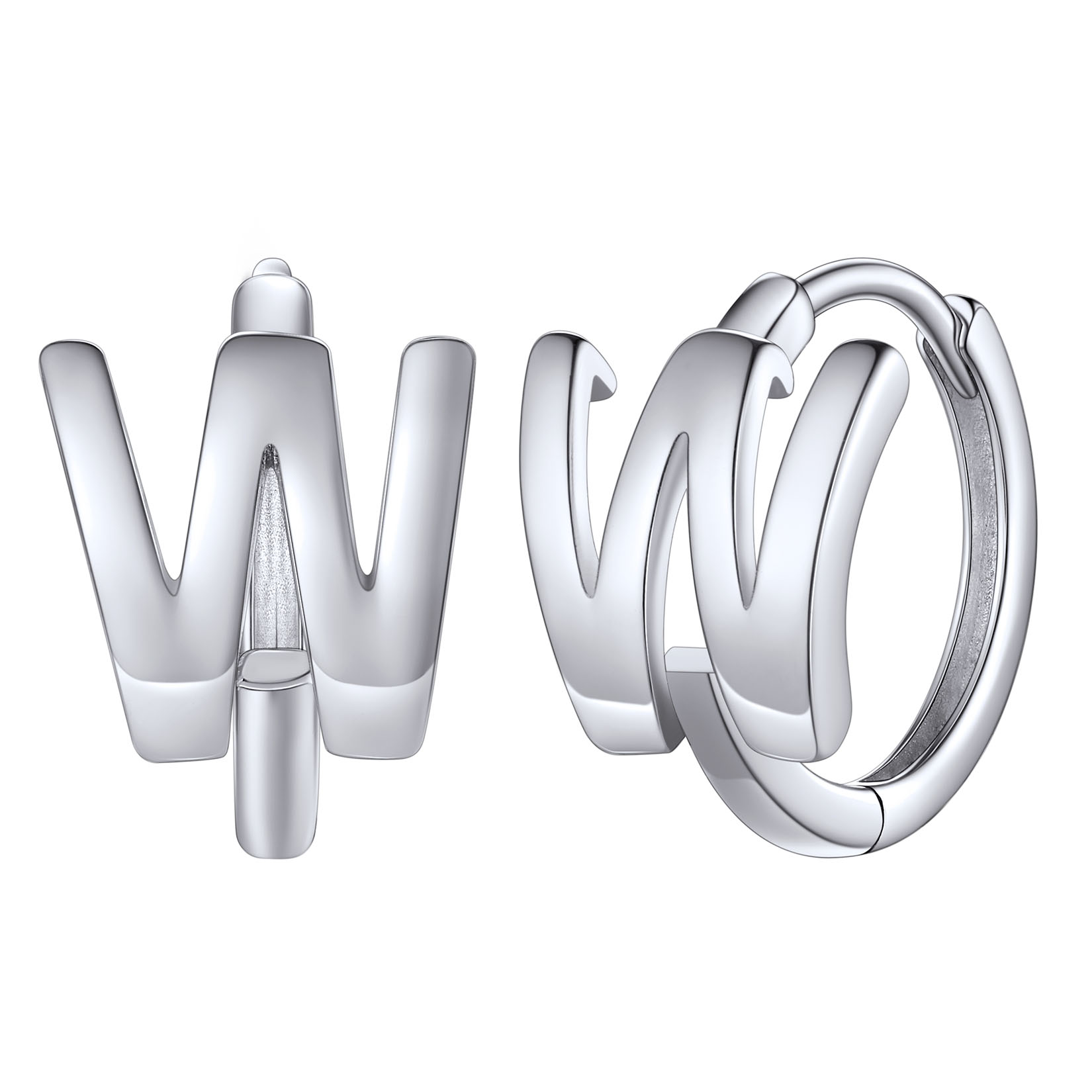 Stackable Initial Hoop Earrings