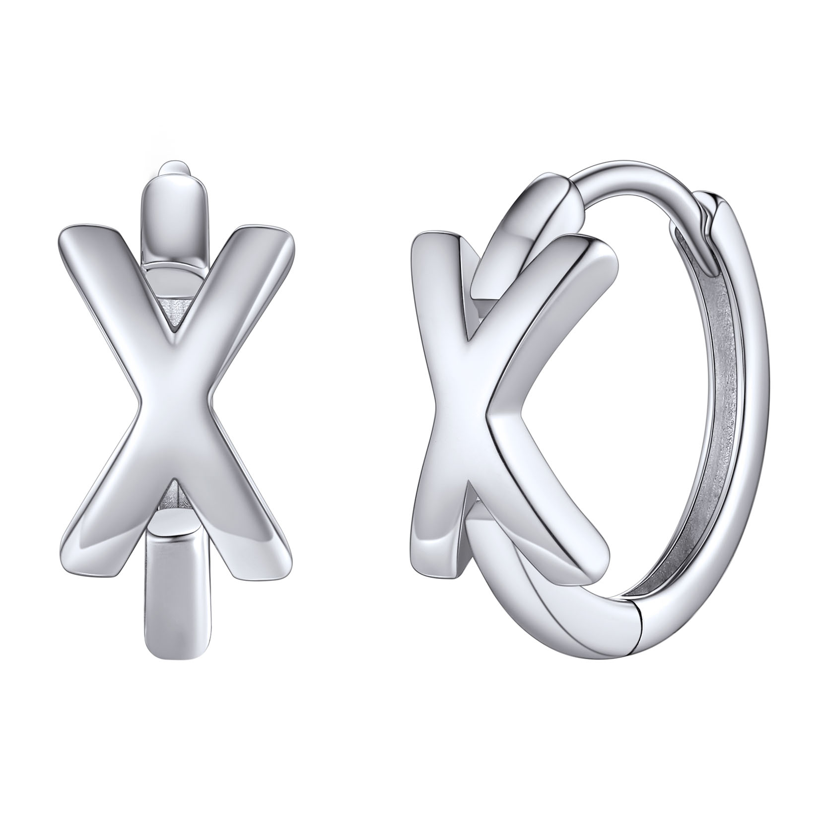 Stackable Initial Hoop Earrings