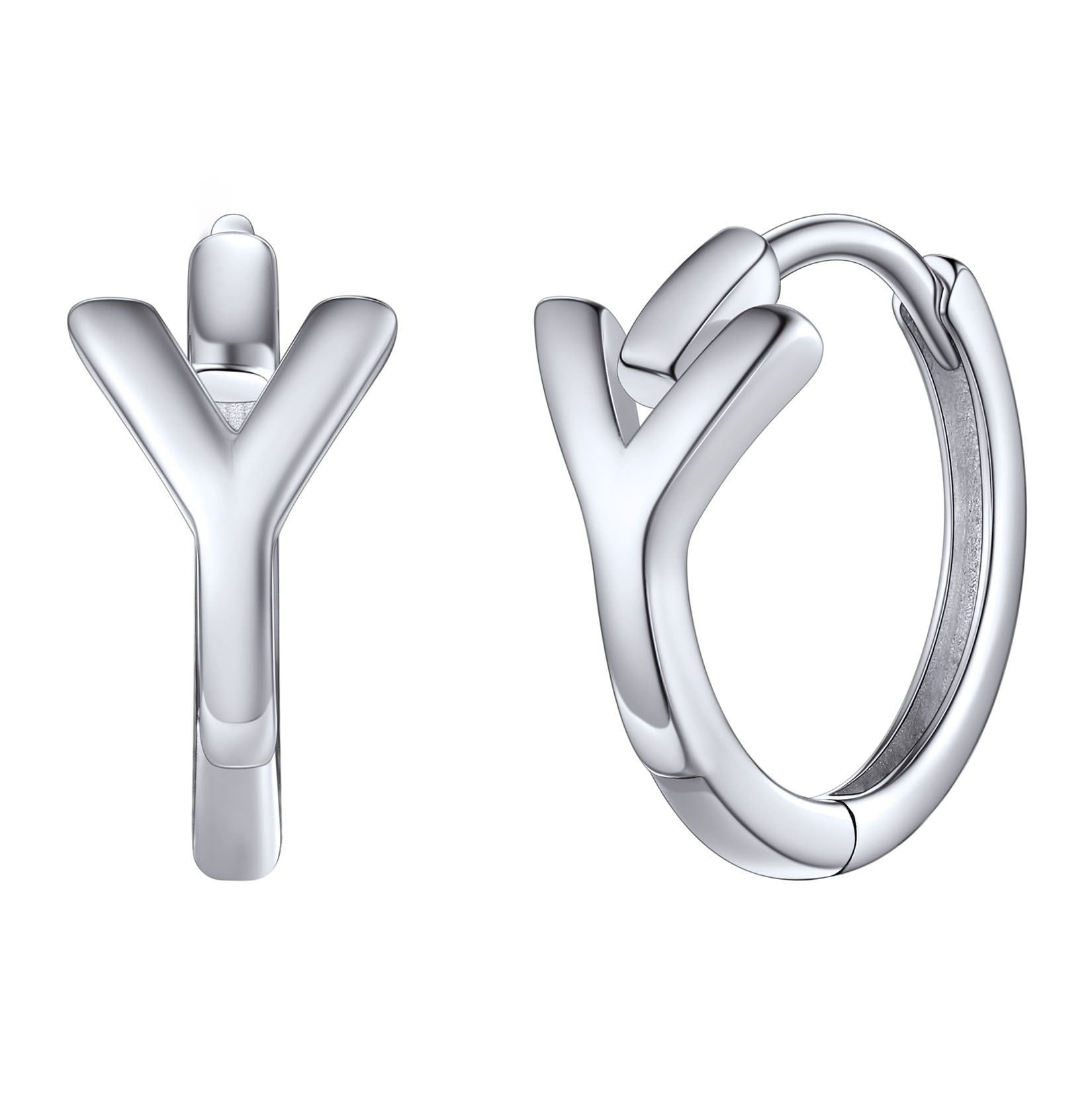 Stackable Initial Hoop Earrings