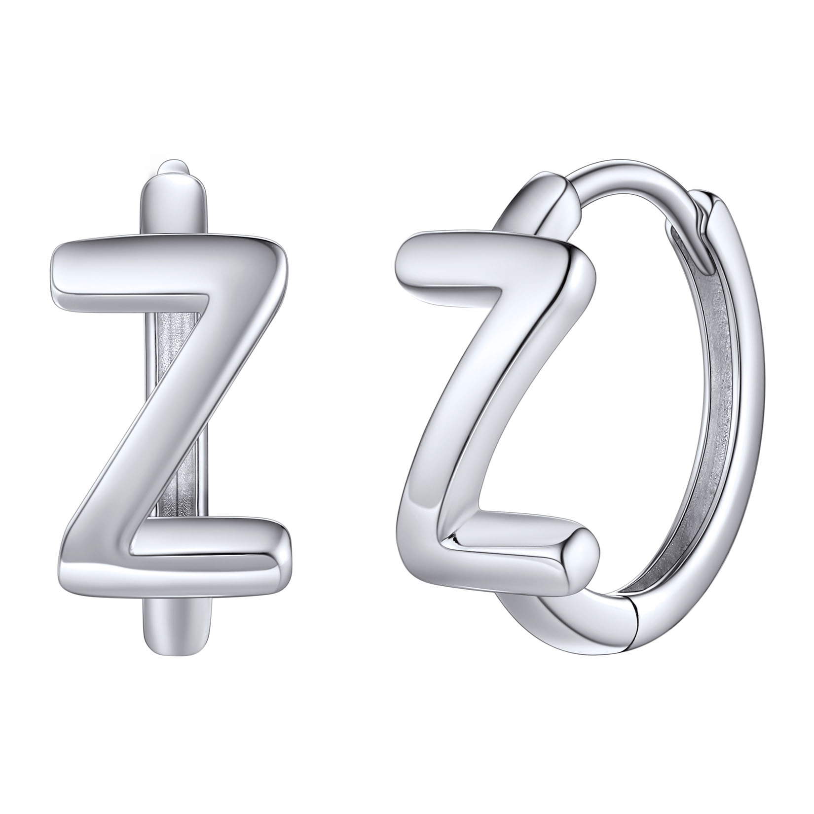 Stackable Initial Hoop Earrings