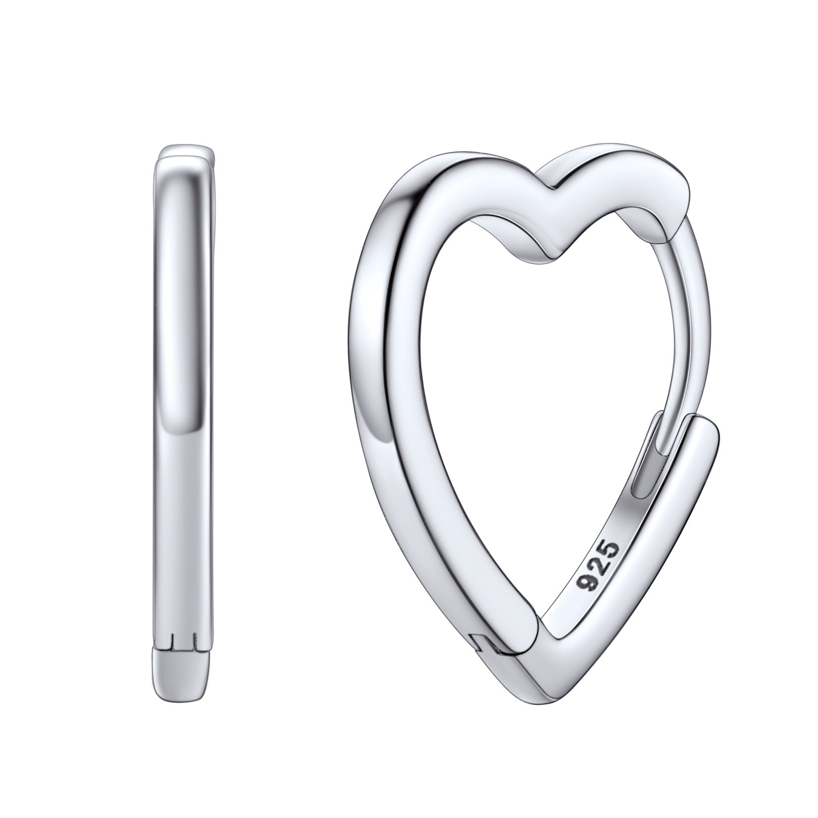 Simple Heart Hoop Earrings