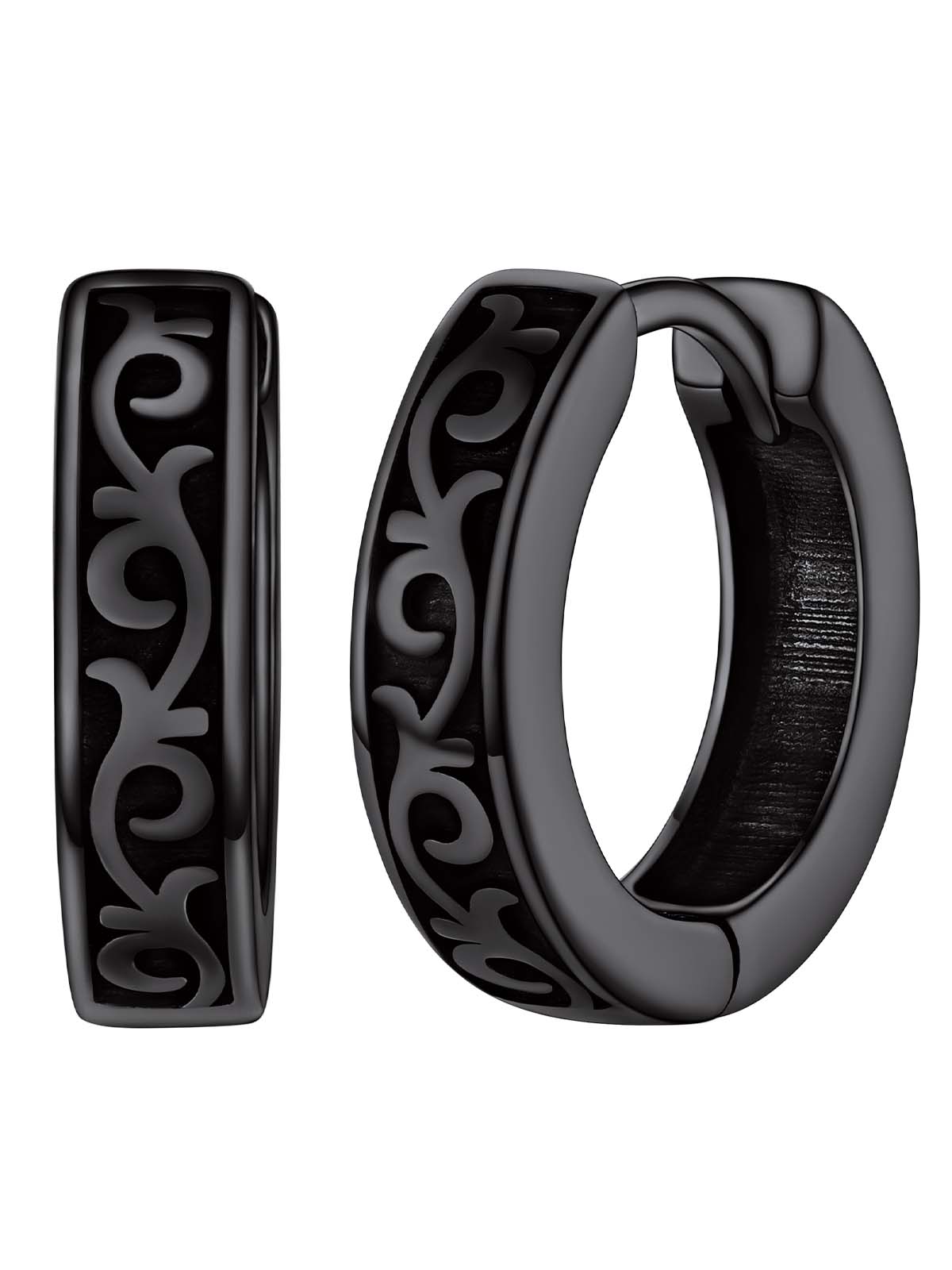 Celtic Knot Vine Huggie Hoops Earrings