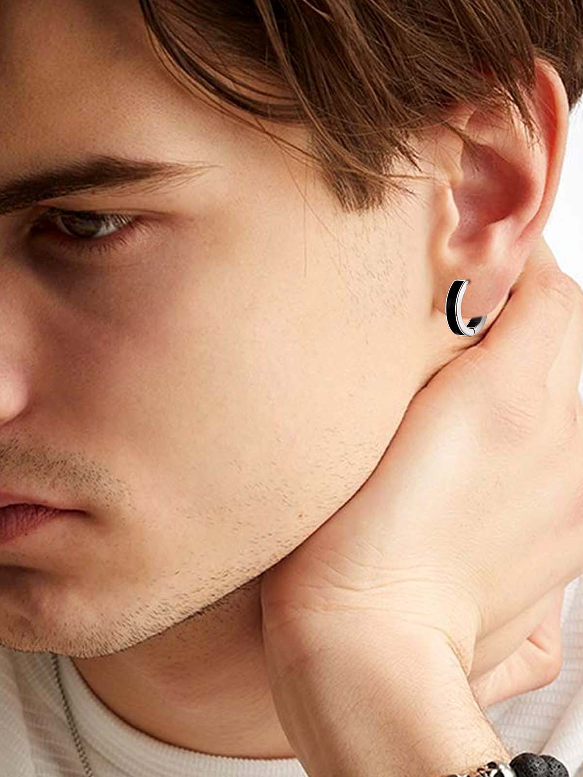 Hypoallergenic Lightweight Hoop Earrings for Men