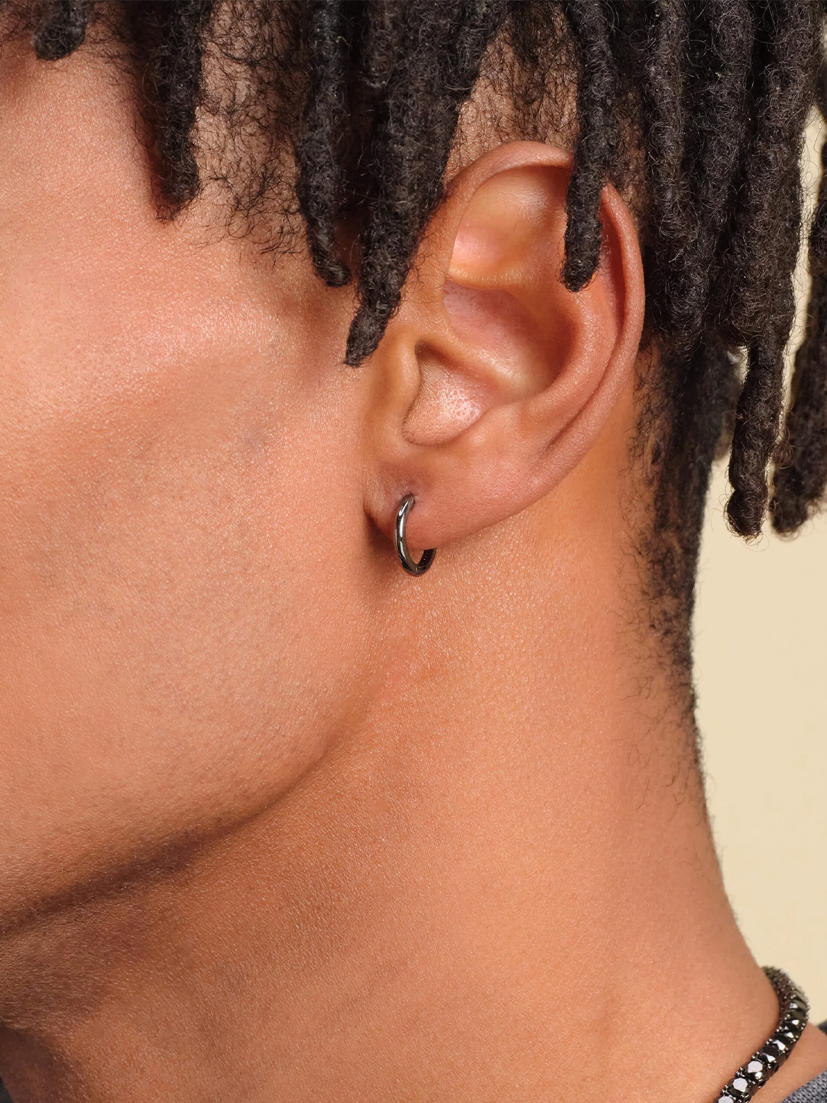 Tiny Cartilage Huggie Hoop Earrings for Men