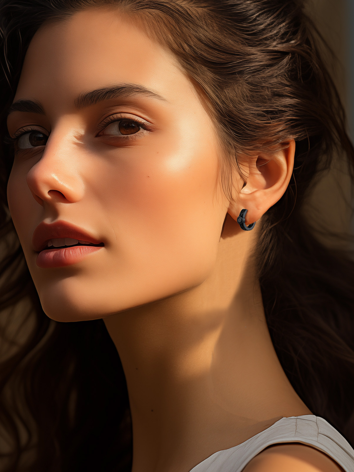 Hypoallergenic Celtic Knot Cubic Zirconia Earrings Hoops for Women