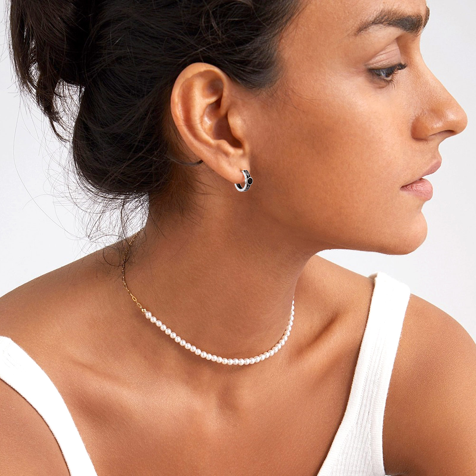 Hypoallergenic Celtic Knot Cubic Zirconia Earrings Hoops for Ladies