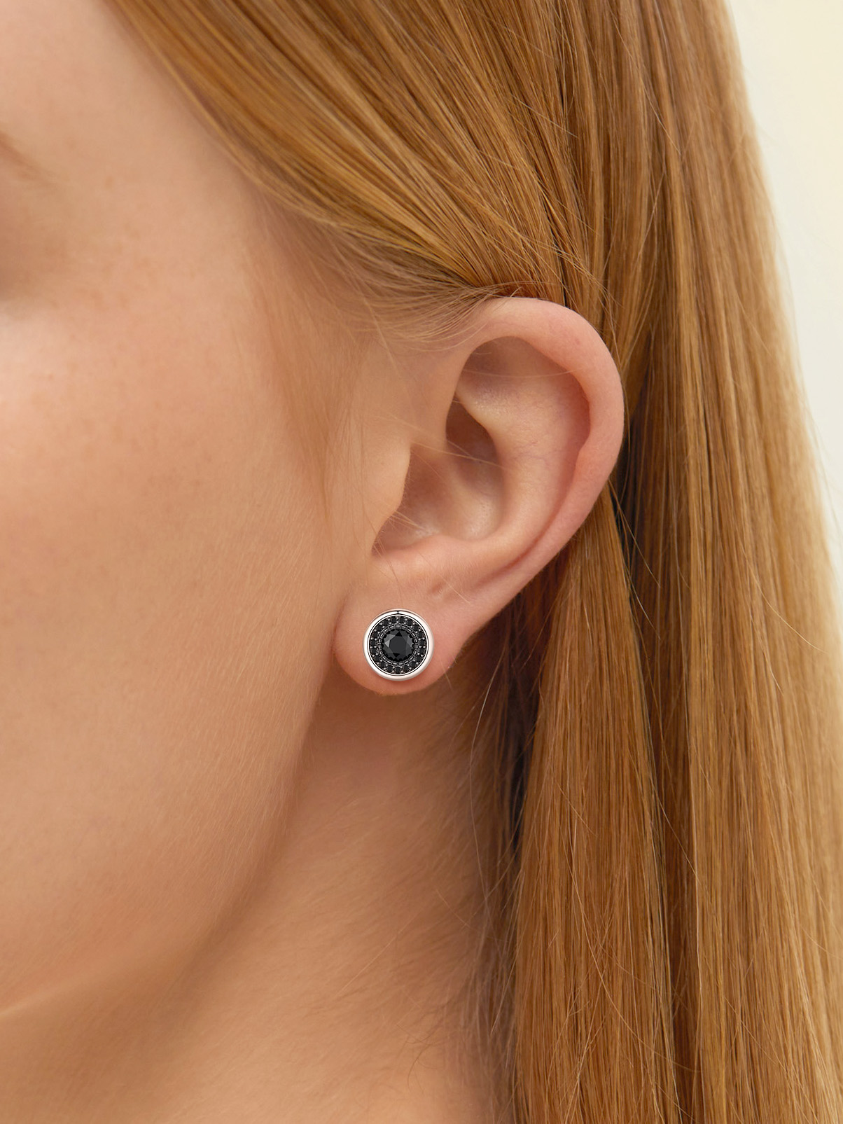Sterling Silver Zirconia Stud Earrings For Men&Women