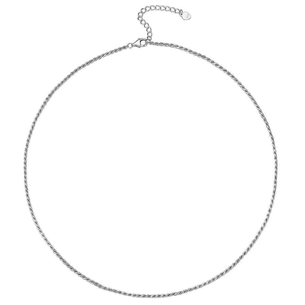 Thin Sterling Silver Cable Chain Necklace