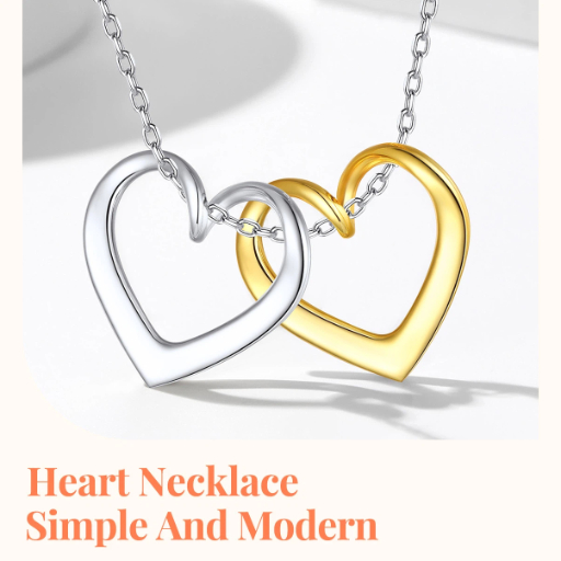 Sterling Silver Twist Heart Pendant Necklace for Her