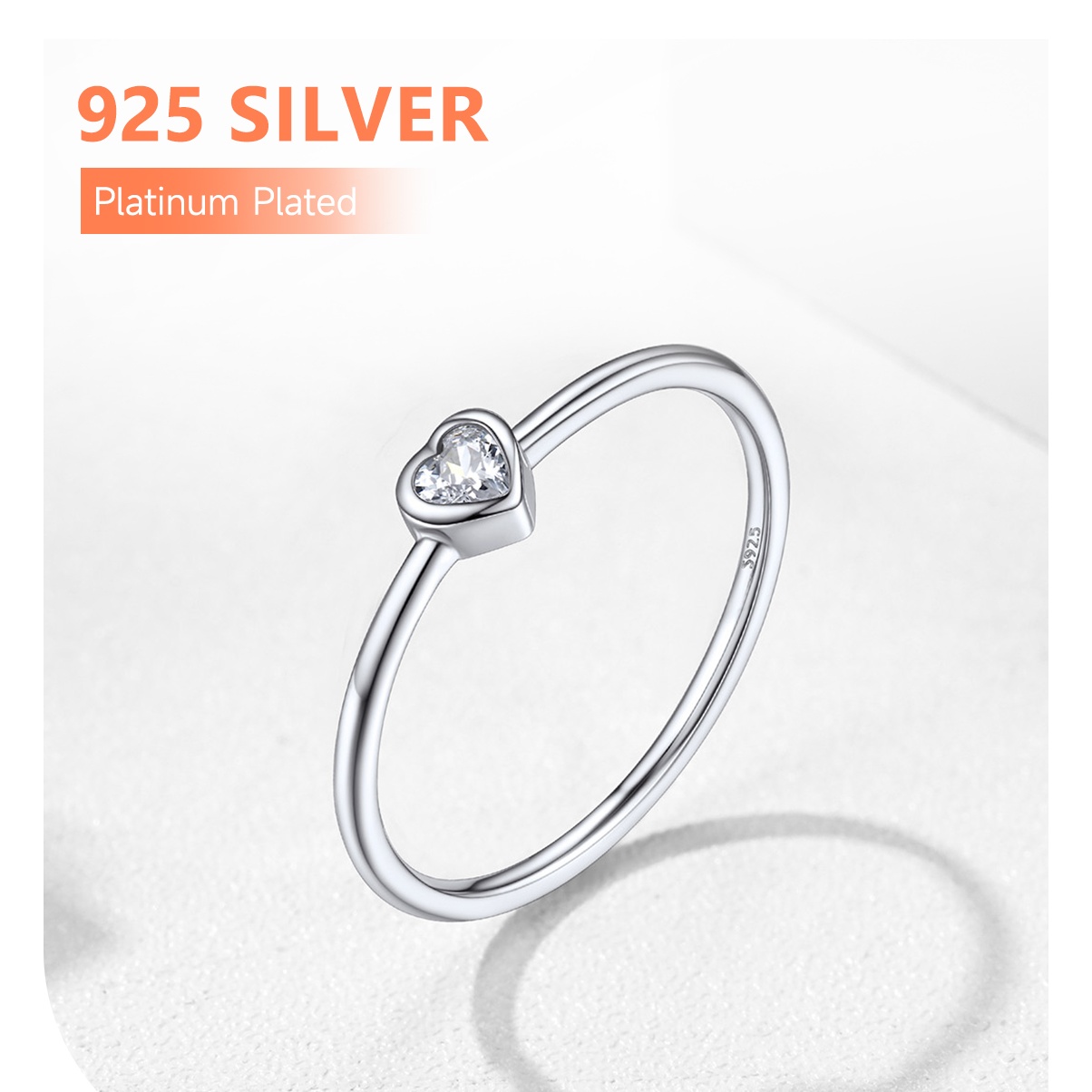 Sterling Silver ChicSilver Simple Tiny Heart Wedding Band