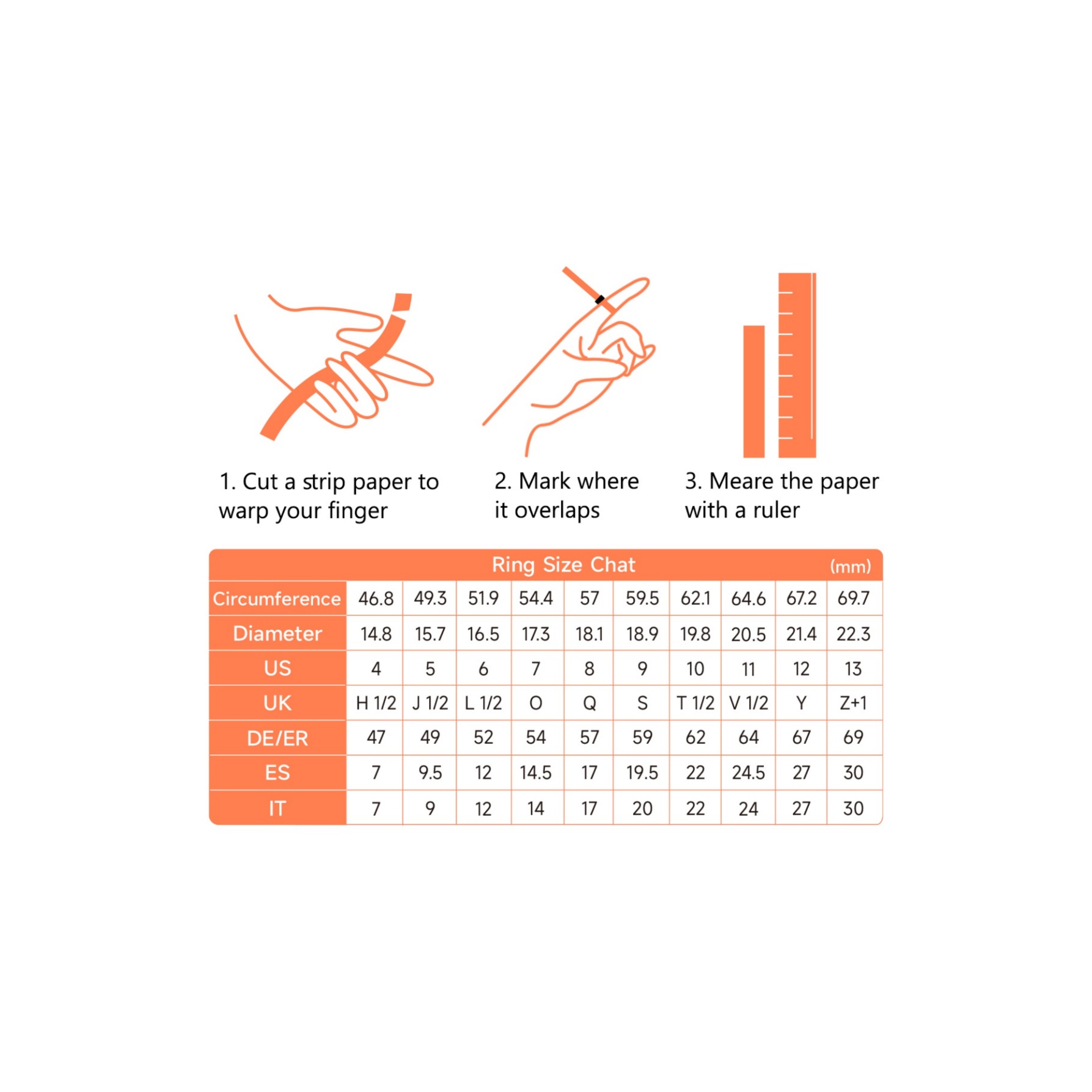 How to measure Simple Tiny Heart Wedding Band at home
