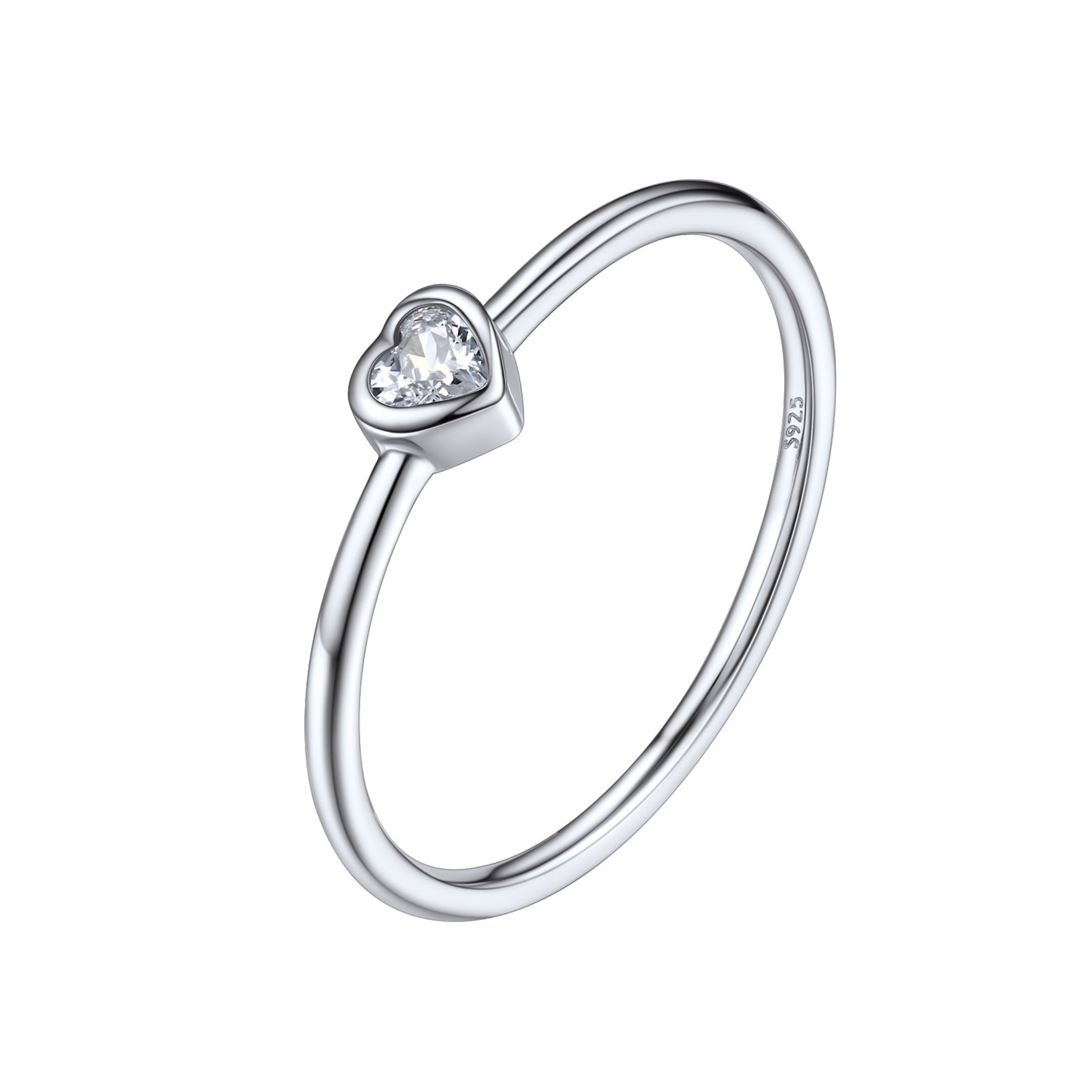 Simple Tiny Heart Wedding Band