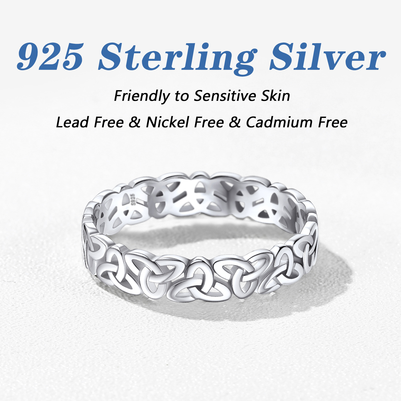 Sterling Silver ChicSilver Celtic Knot Eternity Irish Love Wedding Engagement Rings
