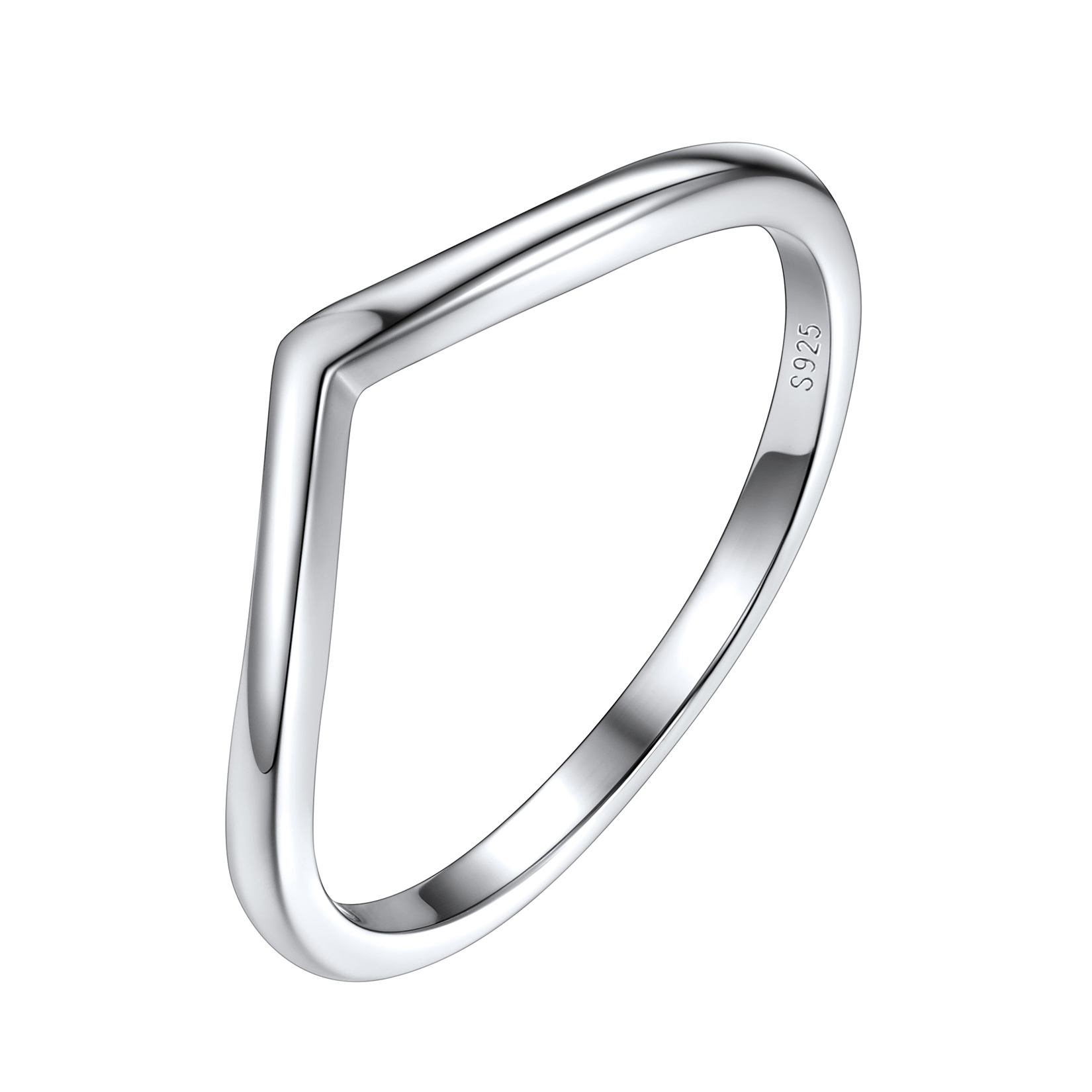 Dainty Wishbone Wedding Band Ring