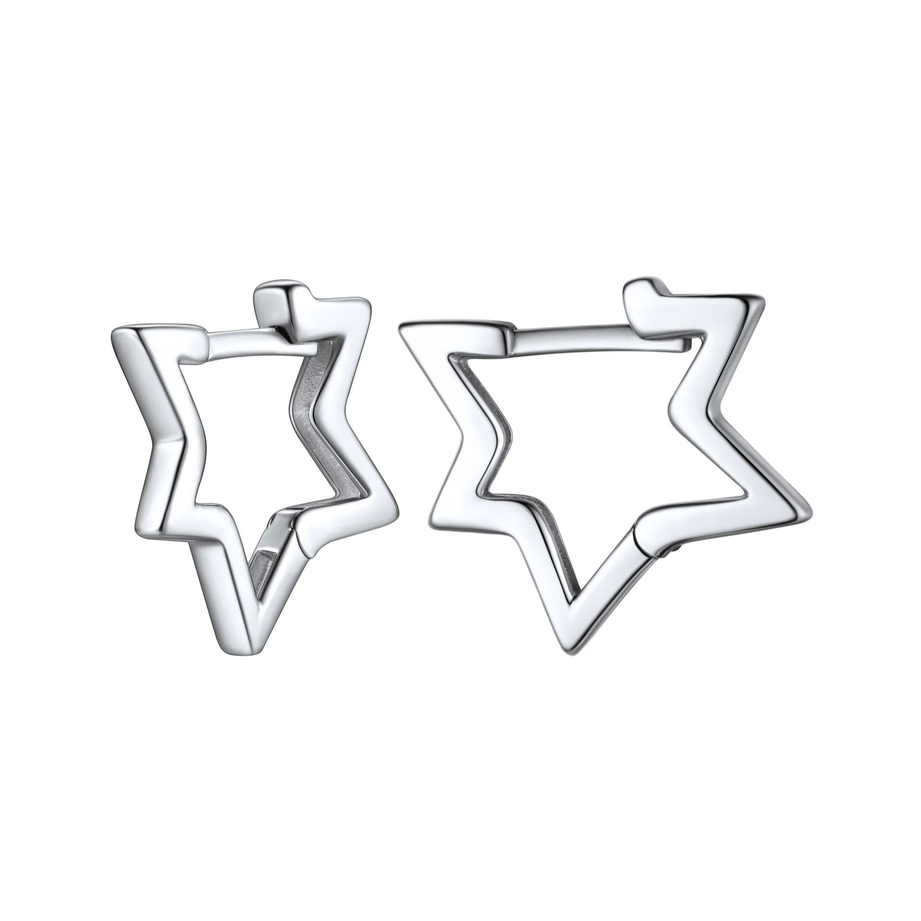 Star Open Chunky Hoop Earrings