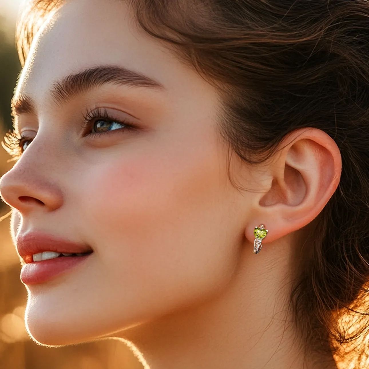 Celtic Knot Sterling Silver Birthstone Hoop Earrings for Women