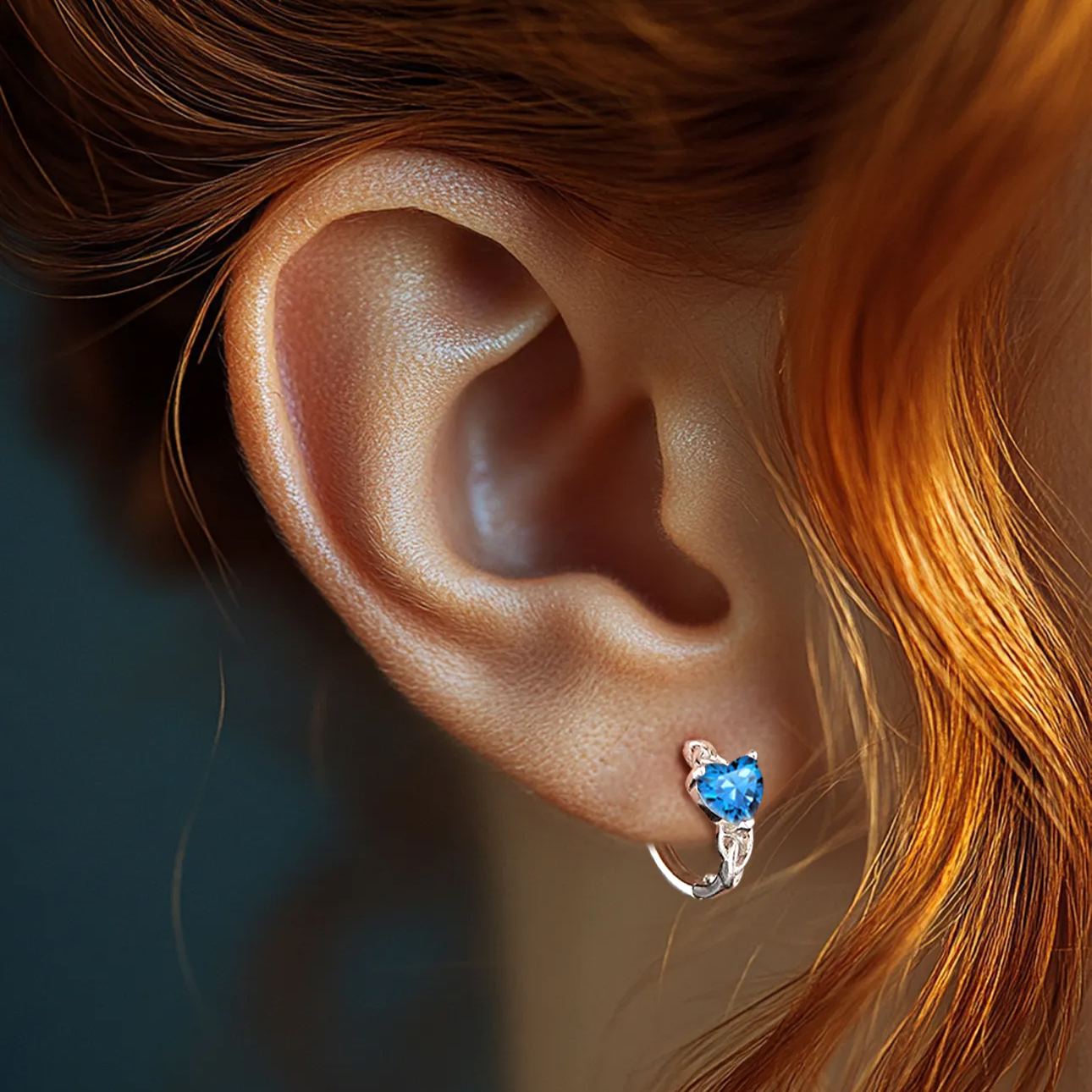 Celtic Knot Sterling Silver Birthstone Hoop Earrings for Women