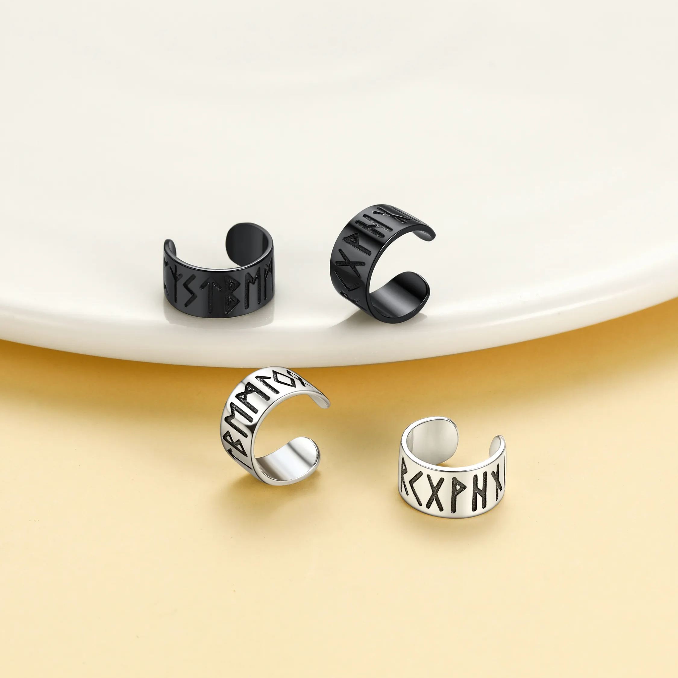 Viking Runes Cuff Earrings in Different Colors