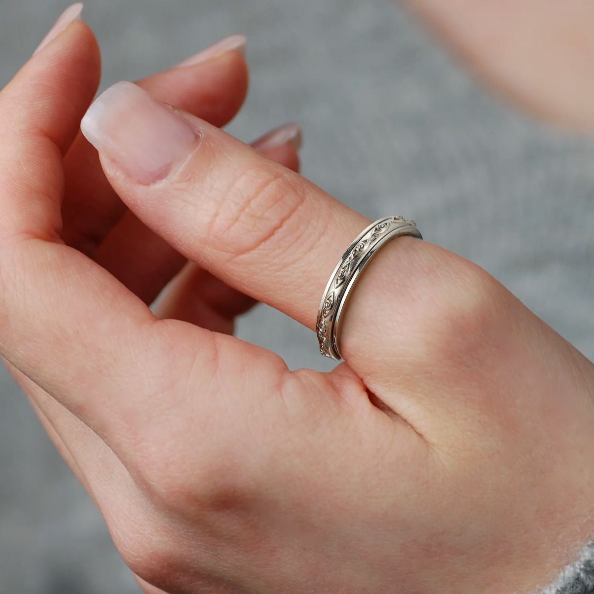 Vintage Evil Eye Finger Thumb Ring for Women, Ladies, Mother, Friends, girlfriend