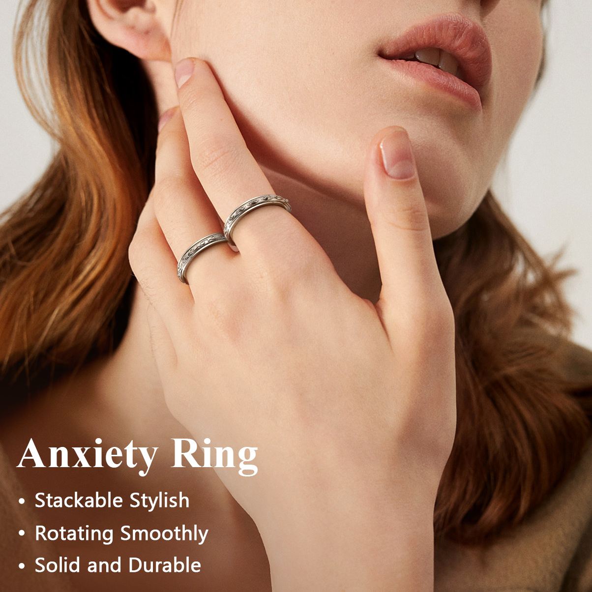 Vintage Evil Eye Finger Thumb Ring for Women, Ladies, Mother, Friends, girlfriend, Anxiety Ring