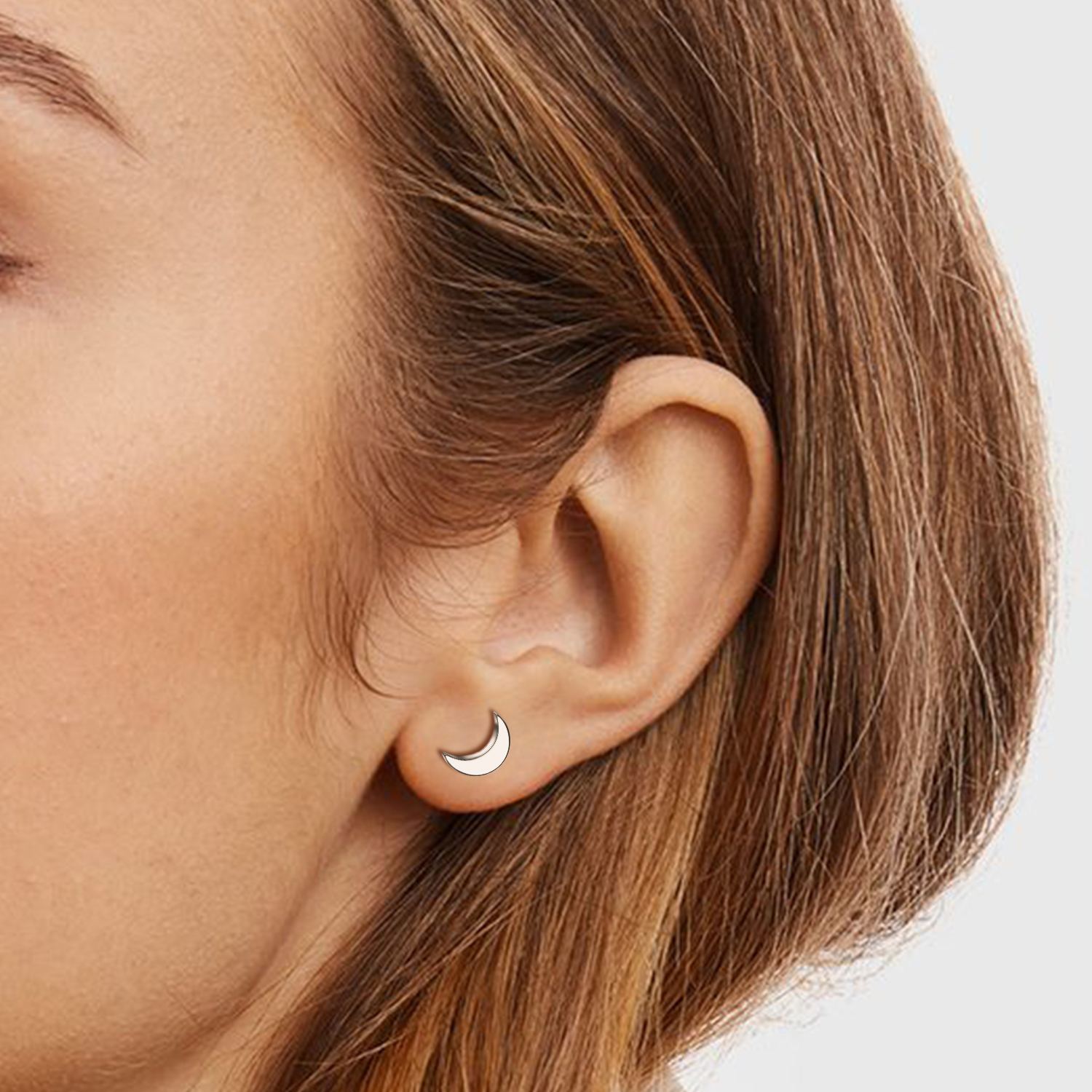 Moon Studs Earrings for Women